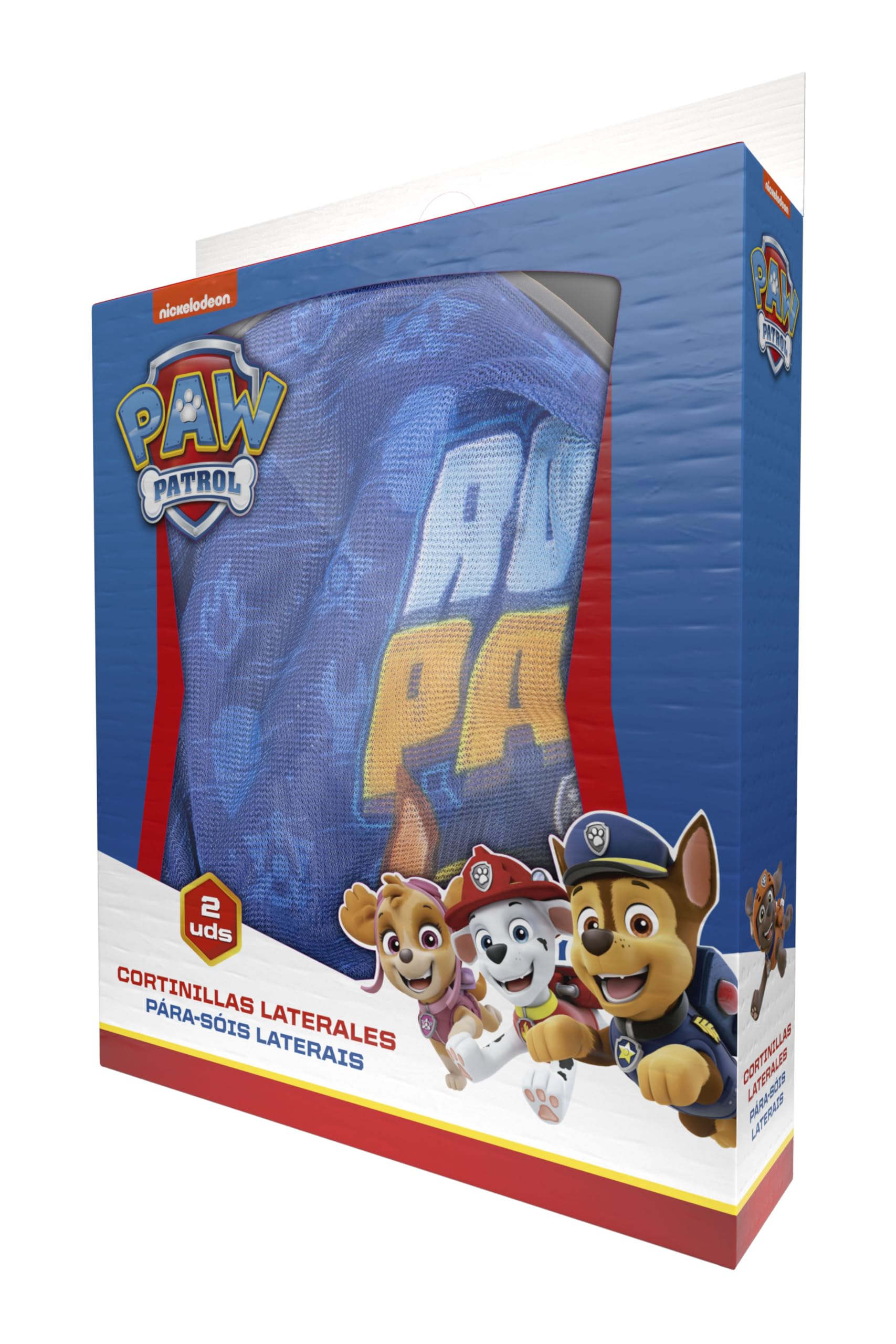 Paw Patrol zasłony boczne mikroperforowane Chase Marshall ochrona przeciwsłoneczna 2 sztuki