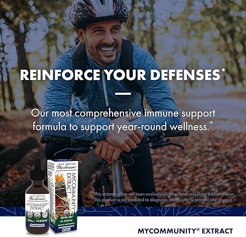 Miniatura 5 de Host Defense MyCommunity Extract apoyo inmunológico avanzado suplemento de hongos con melena de león y Reishi liso 2 onzas líquidas