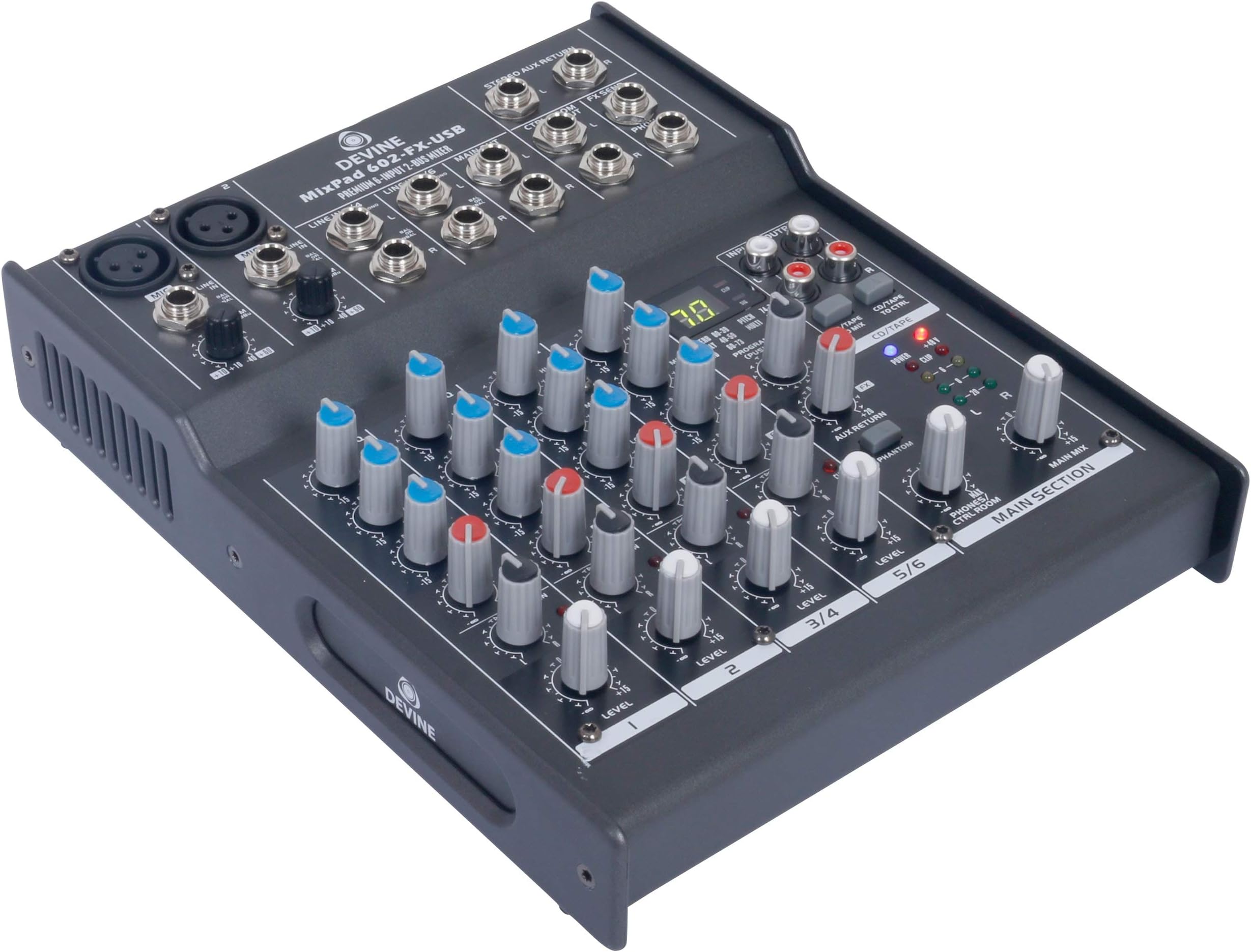 Devine MixPad 602-FX-USB 6-channel mixer with FX and USB