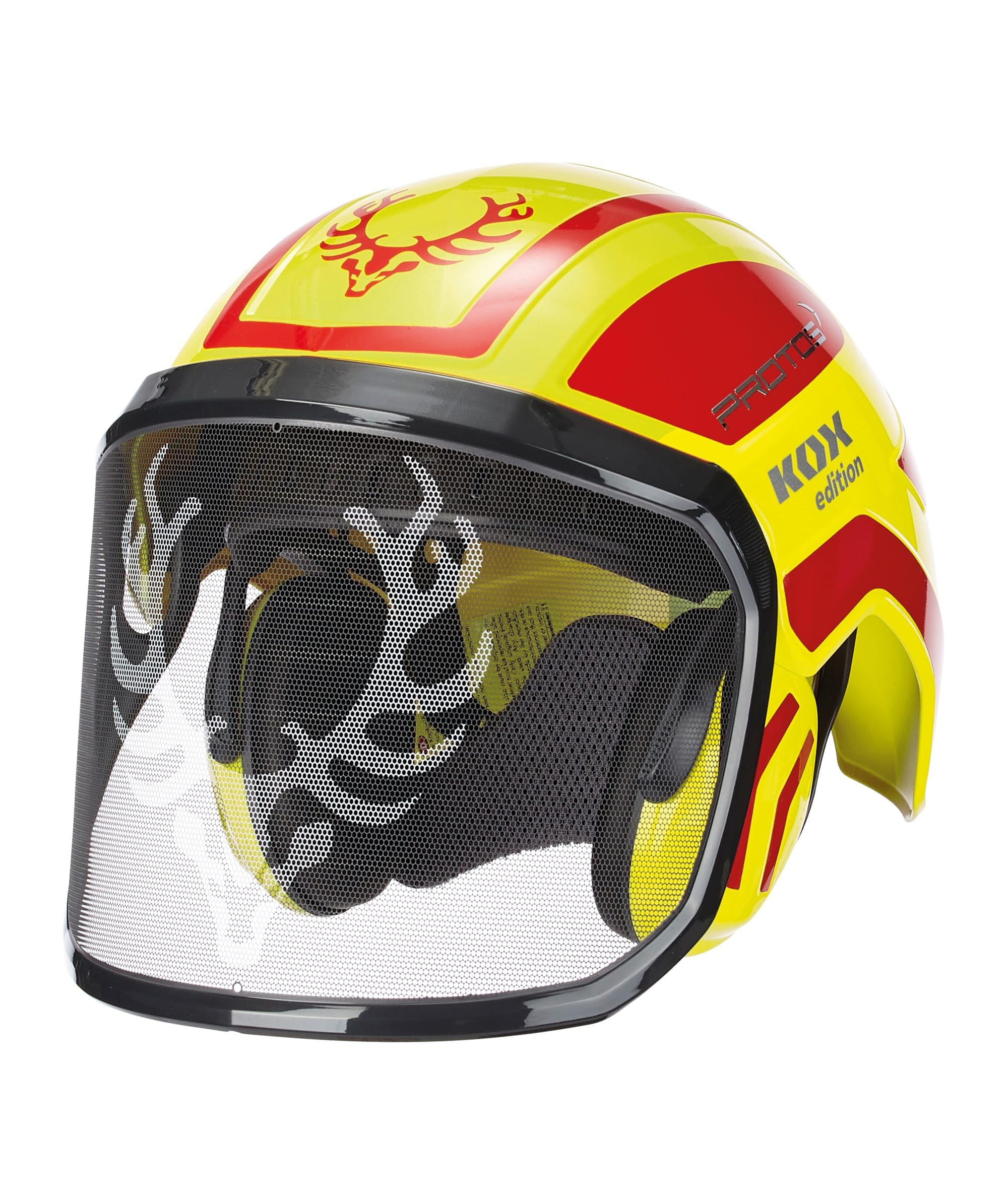 Protos Integral Forest combiné casque édition KOX Jaune fluo/rouge one size