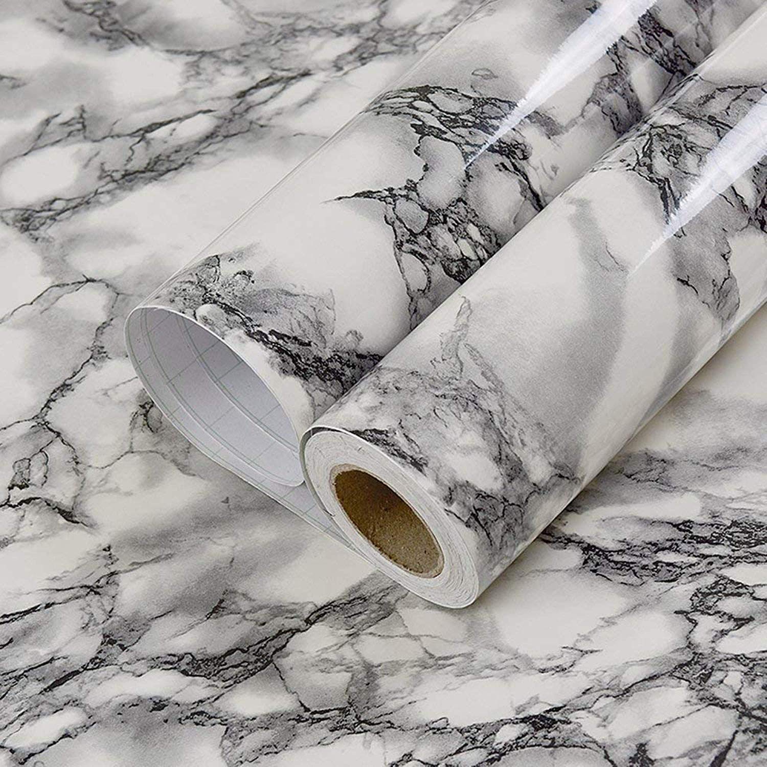 A1 Decor White Marble Granite Look Contact Paper 12 x 72 Inch Peel & Stick Wallpaper - Kitchen Countertops Cabinets Furniture Marble Gloss Self Adhesive Vinyl Film Waterproof Decorative PVC Film (B08W3DGYJQ) Amazon Price History, Amazon Price Tracker