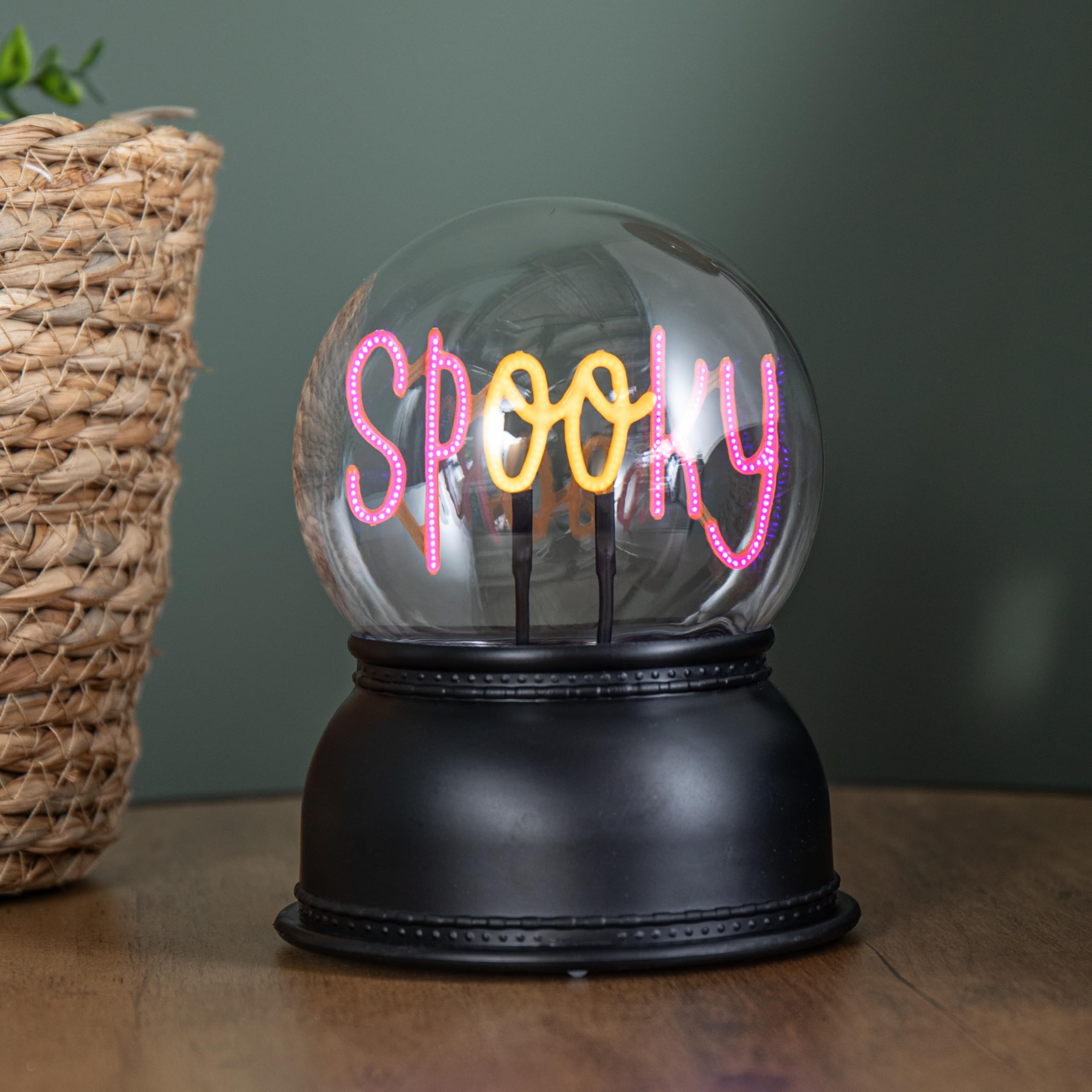 Samuel ALEXANDER 14cm Battery Operated Light up Spooky Halloween Globe with LEDs