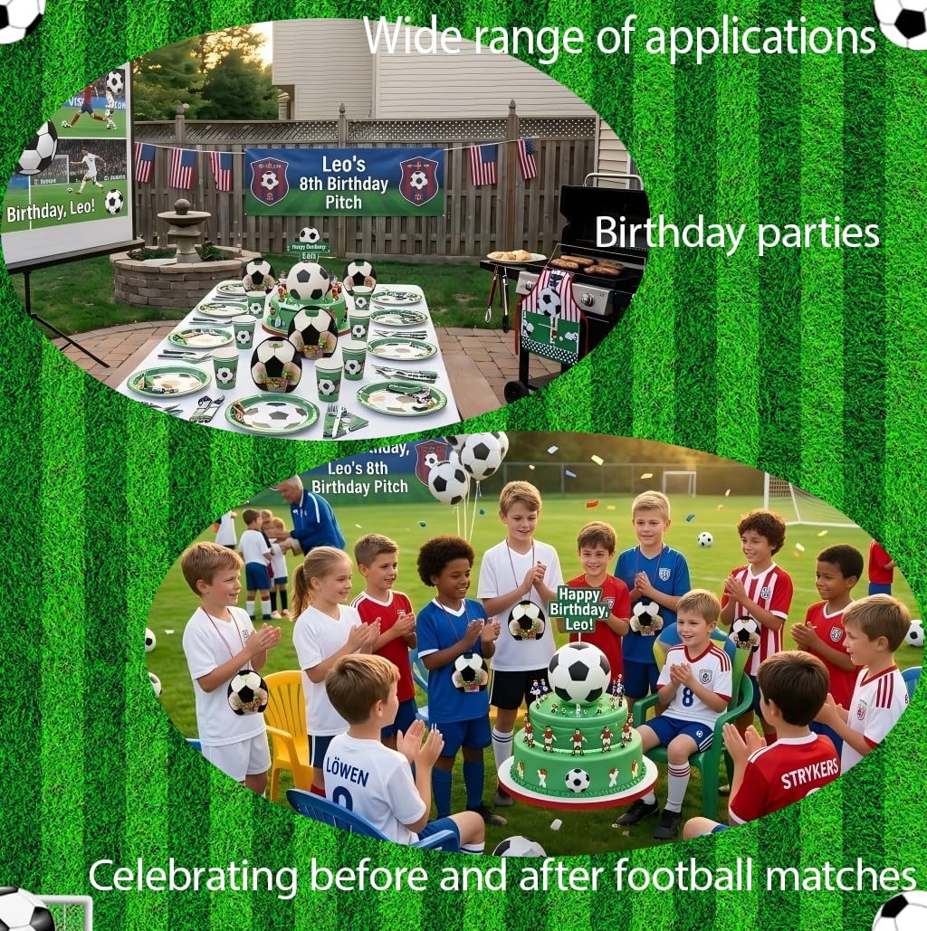12 pcs Soccer Goodie Bags with Handles, Reusable Sealed Stand-Up Snack & Candy Treat Bags for Soccer Theme Birthday Party, Game Day Practice & Kids Boys Party Favors (12PCS #514) image 5