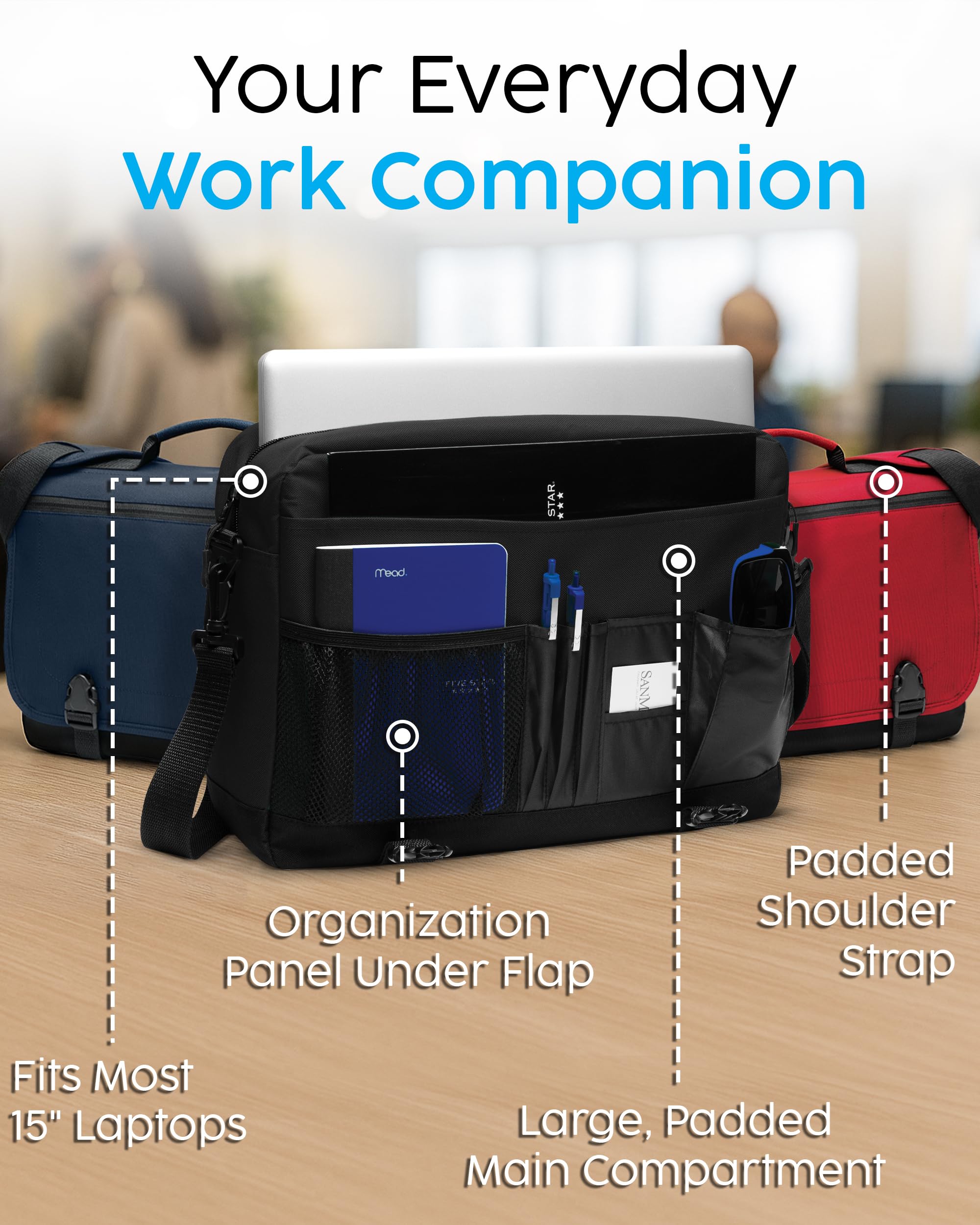 Amazon.com: Personalized Messenger Bag for Men, Women, Laptop