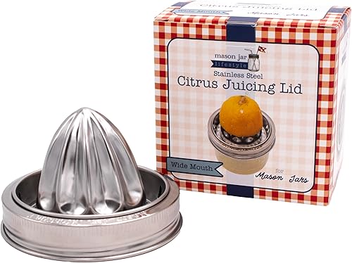 Miniatura 4 de Tapa de exprimidor de acero inoxidable para tarros Mason - Boca ancha