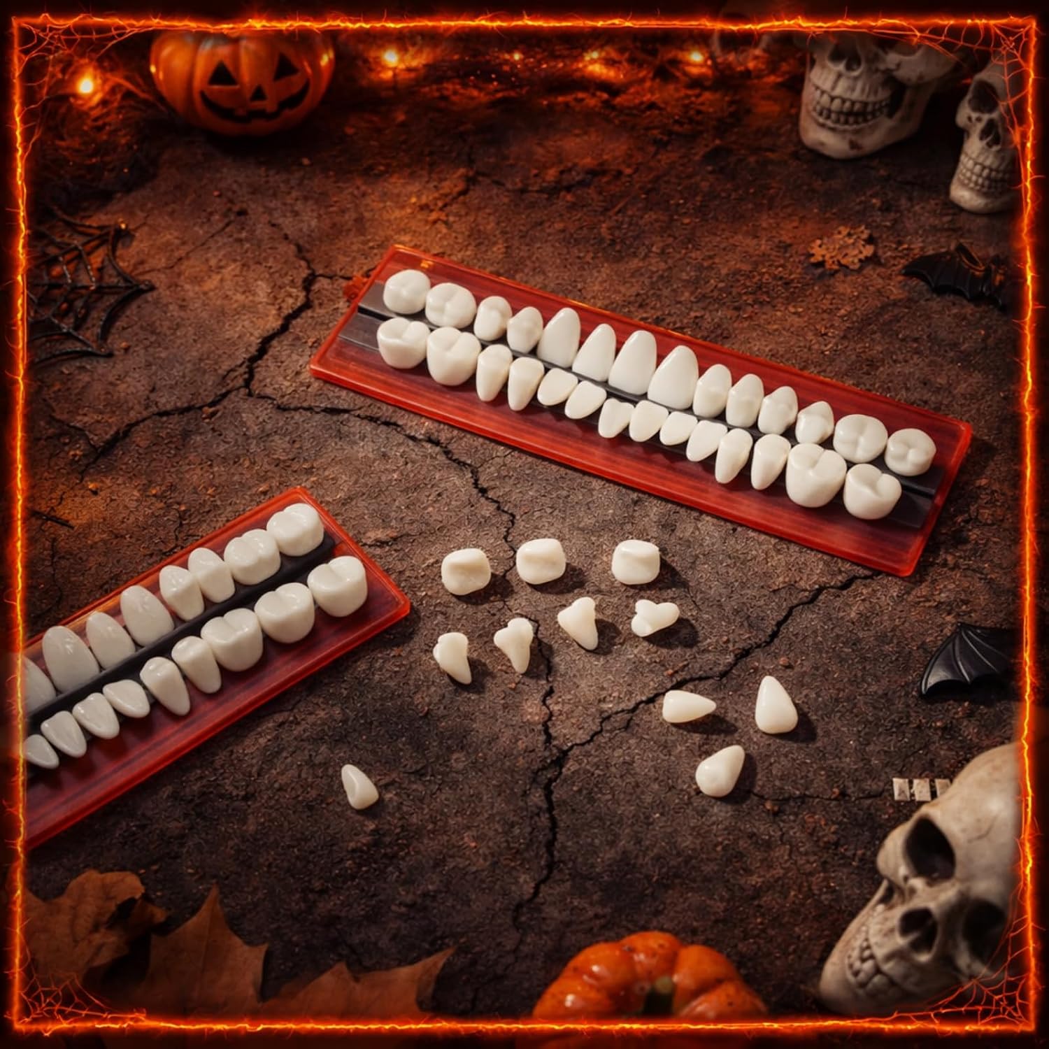 Nuanchu 56 Pcs False Teeth, Acrylic Resin Denture Kit, A2 Shade image 2