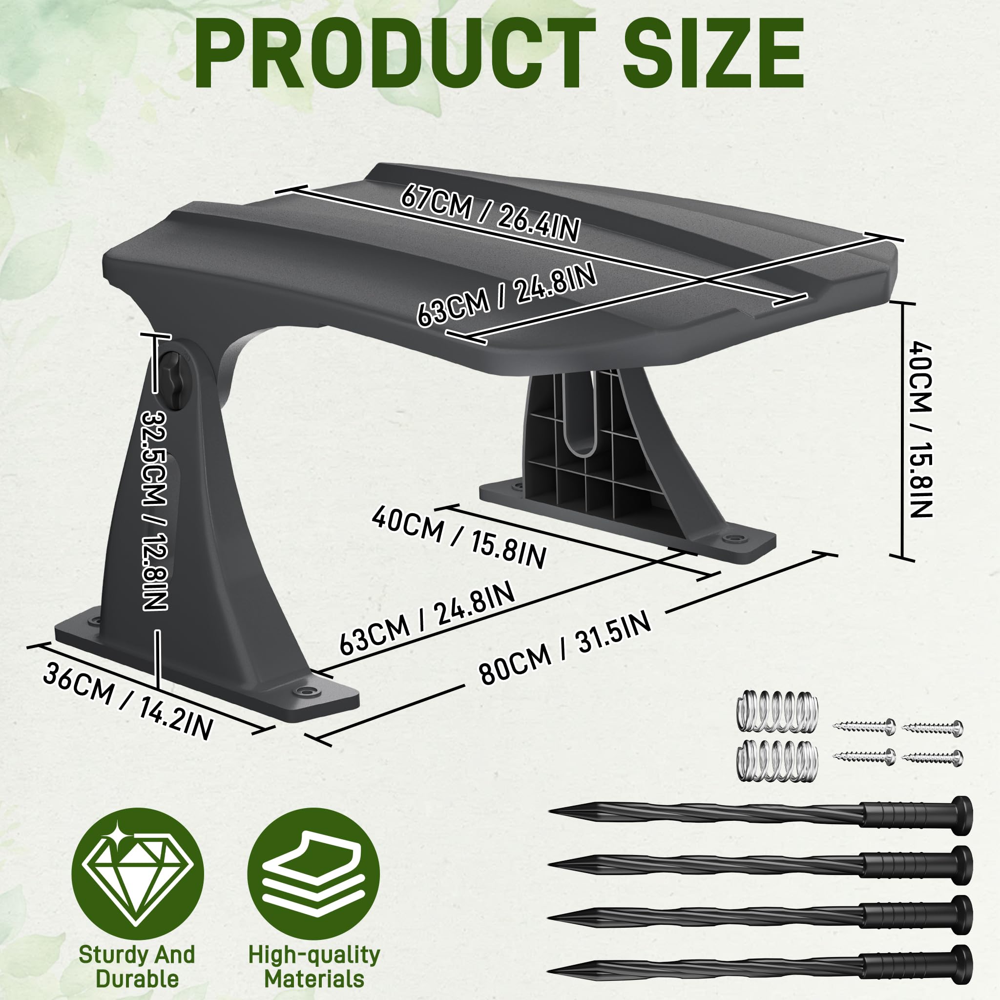 UISEBRT Garaje para robot cortacésped con techo plegable, impermeable, resistente a los rayos UV, resistente a la lluvia, resistente al viento, resistente a la nieve, toldo universal, 67 x 62,5 x 40