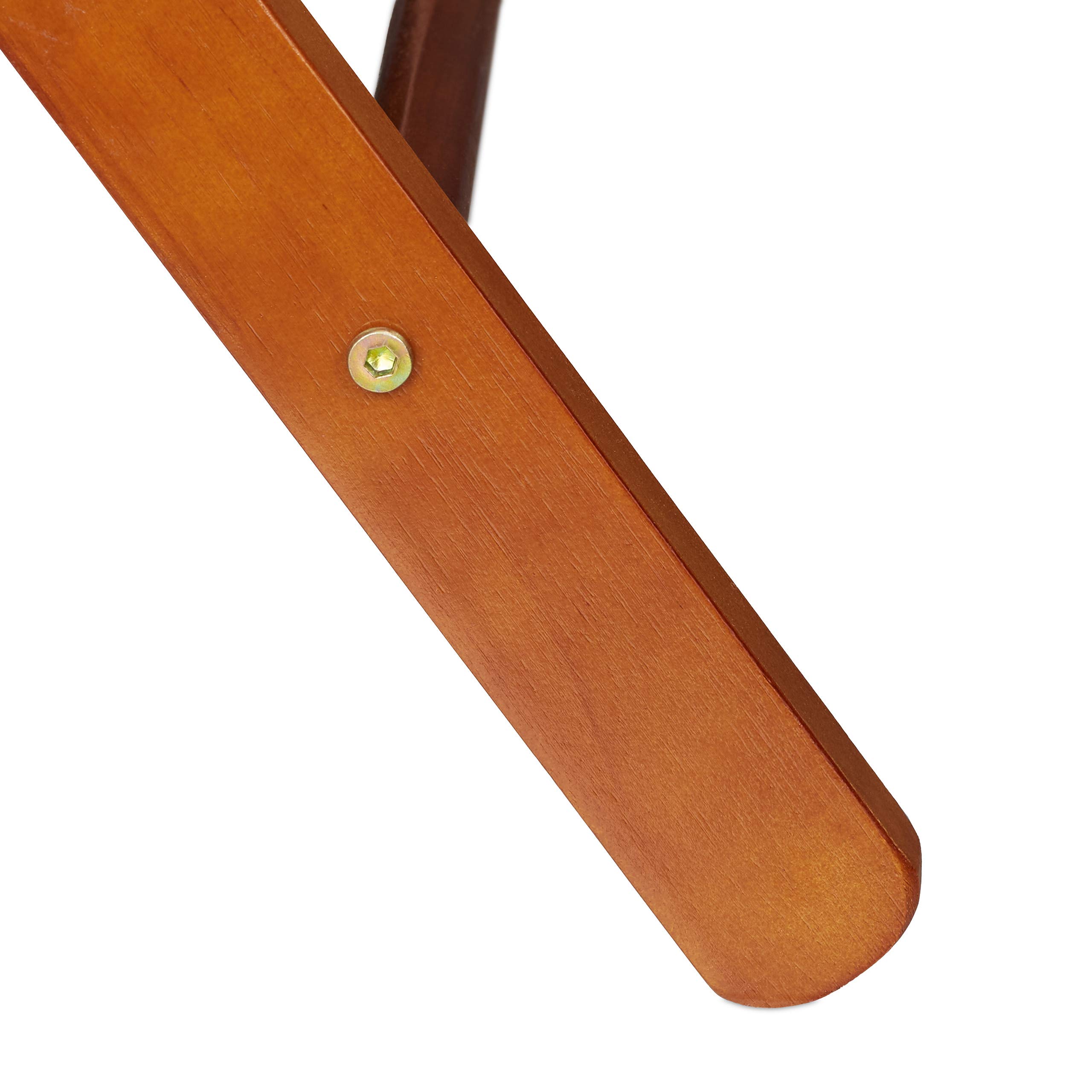 Relaxdays Portavaligie Pieghevole Legno HLP 54,5 x 66 x 44 cm Naturale
