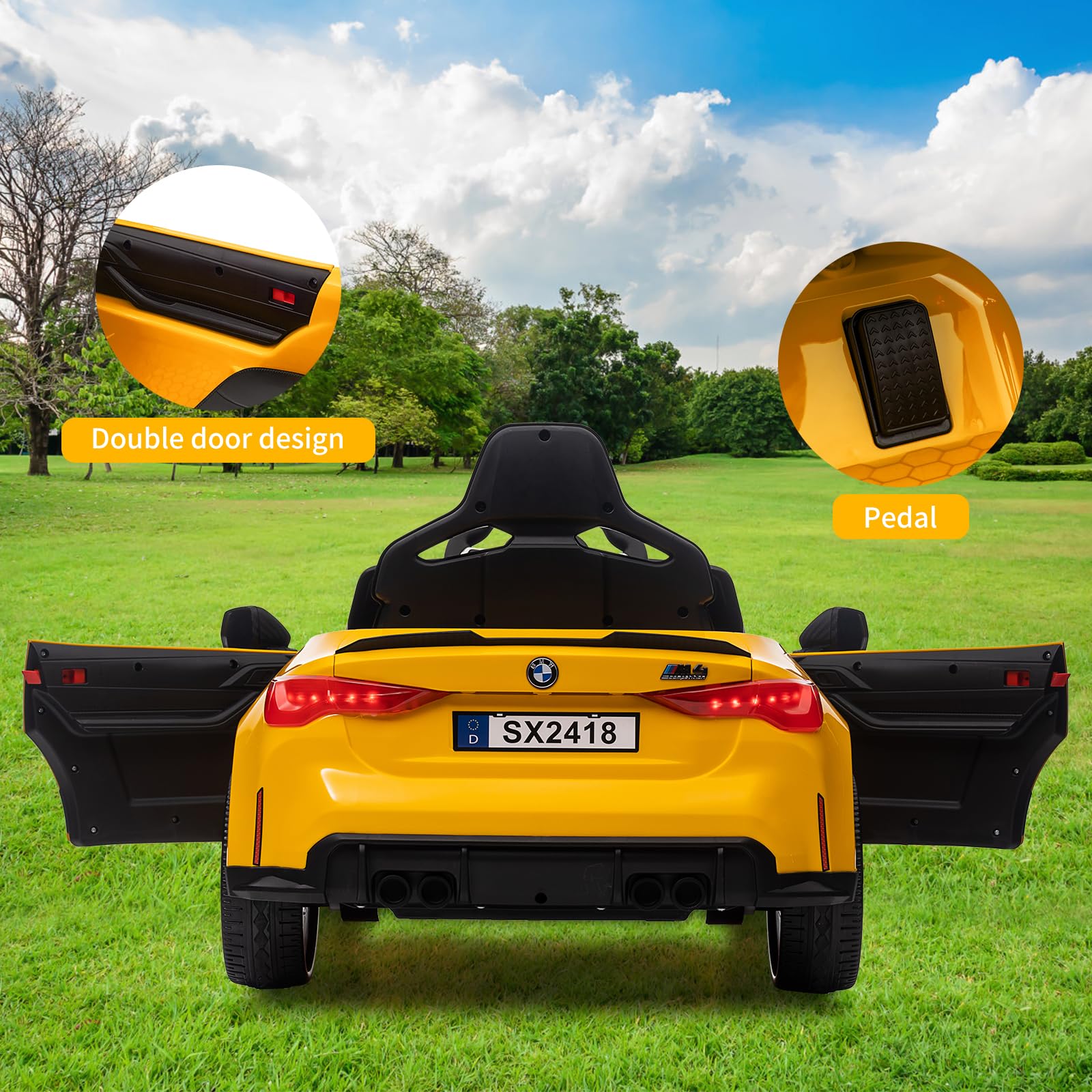 Amazon.co.jp: RC付き12V 電動ライドオンカー BMW M4 幼児用電気