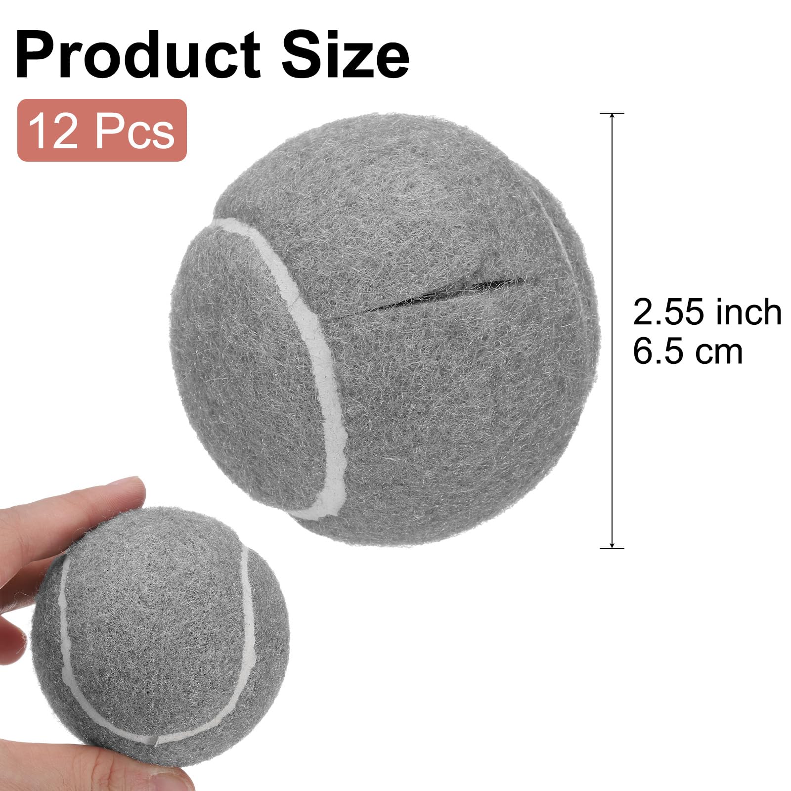 QUARKZMAN 12 Pz Palline da Tennis Precut per Camminatori, Universale Precut Glide Balls Accessori per Camminatori Glides per Protezione di Gambe di Mobili e Pavimenti, Grigio
