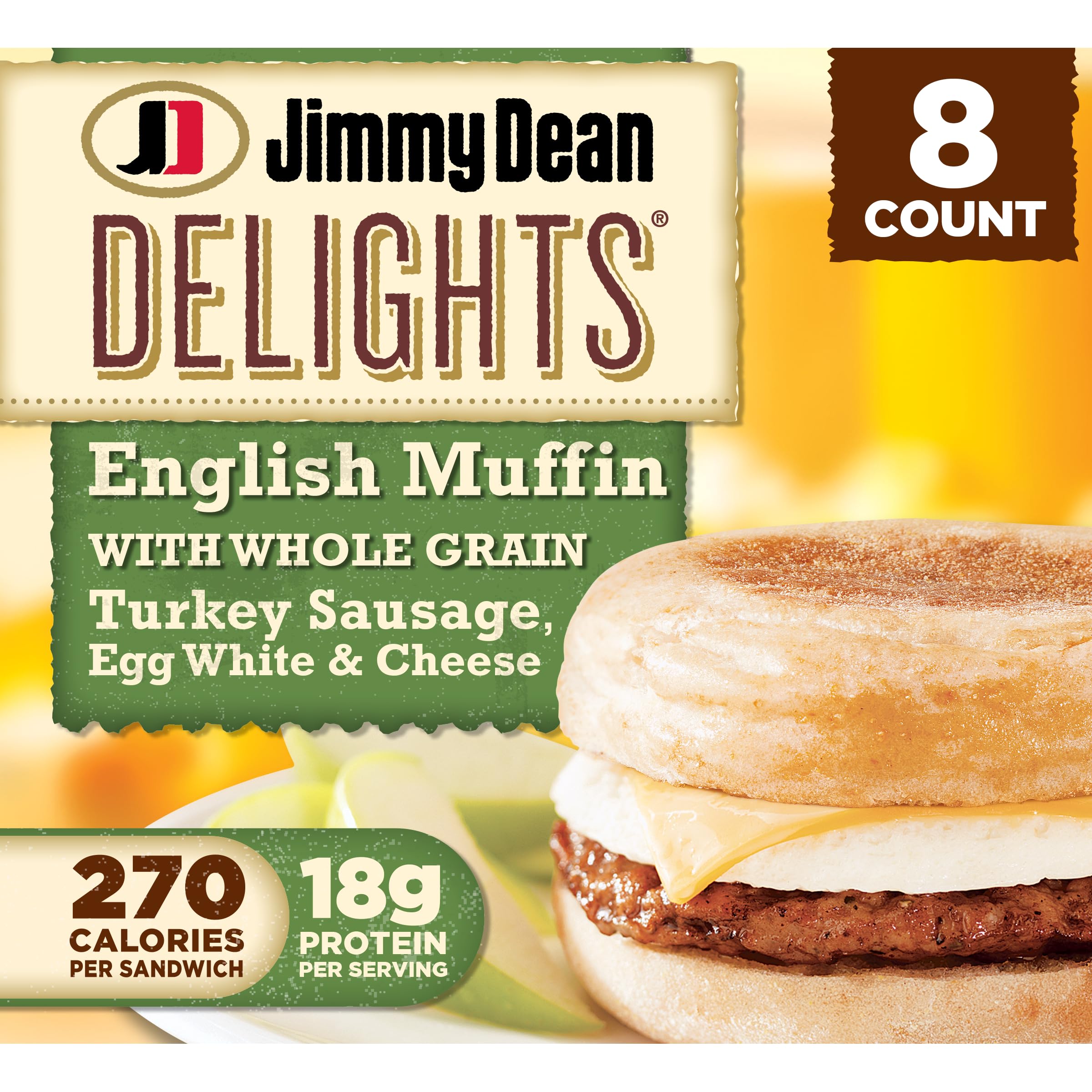 Amazon.com: Jimmy Dean Delights Turkey Sausage, Egg White & Cheese