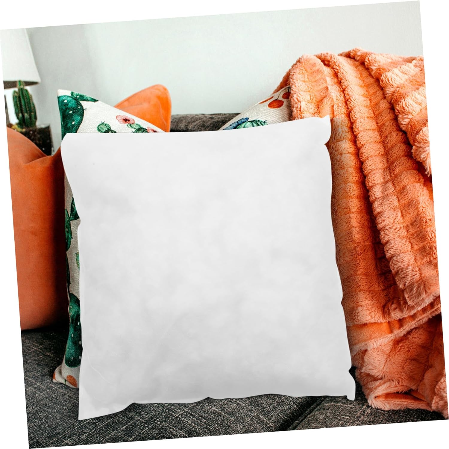 Unomor 400g Cushion Inner Pad Square Pillow Insert Soft Pp Cotton Filling for Comfortable Home Decor Versatile Throw Pillow for Sofa Bed Living Room and Car