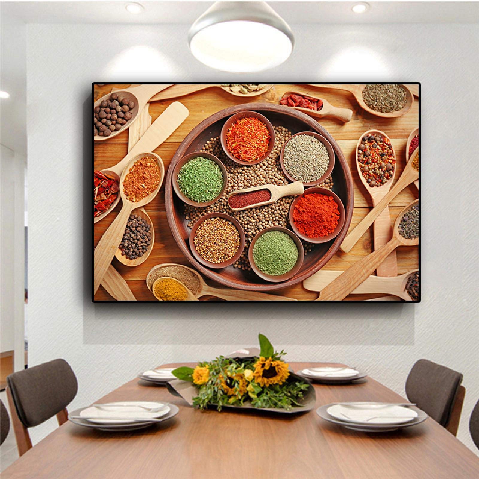 Peinture Cuisine Toile Épices Impression Haute Définition Grand Format 70x100cm