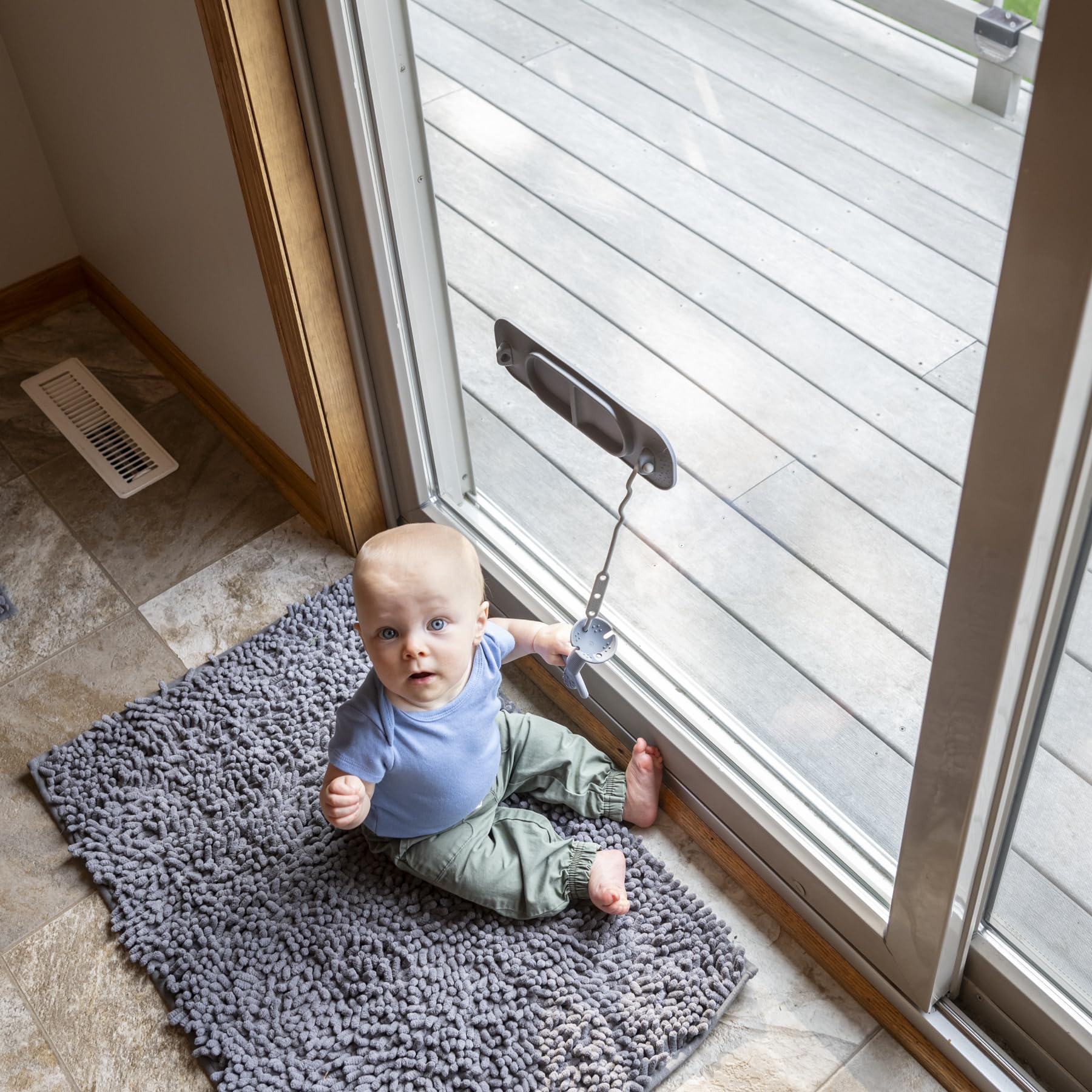 Busy Baby Mini Mat - Ventosas con 2 correas para bebé (azul) | Alimentación automática, bolsa húmeda de viaje incluida