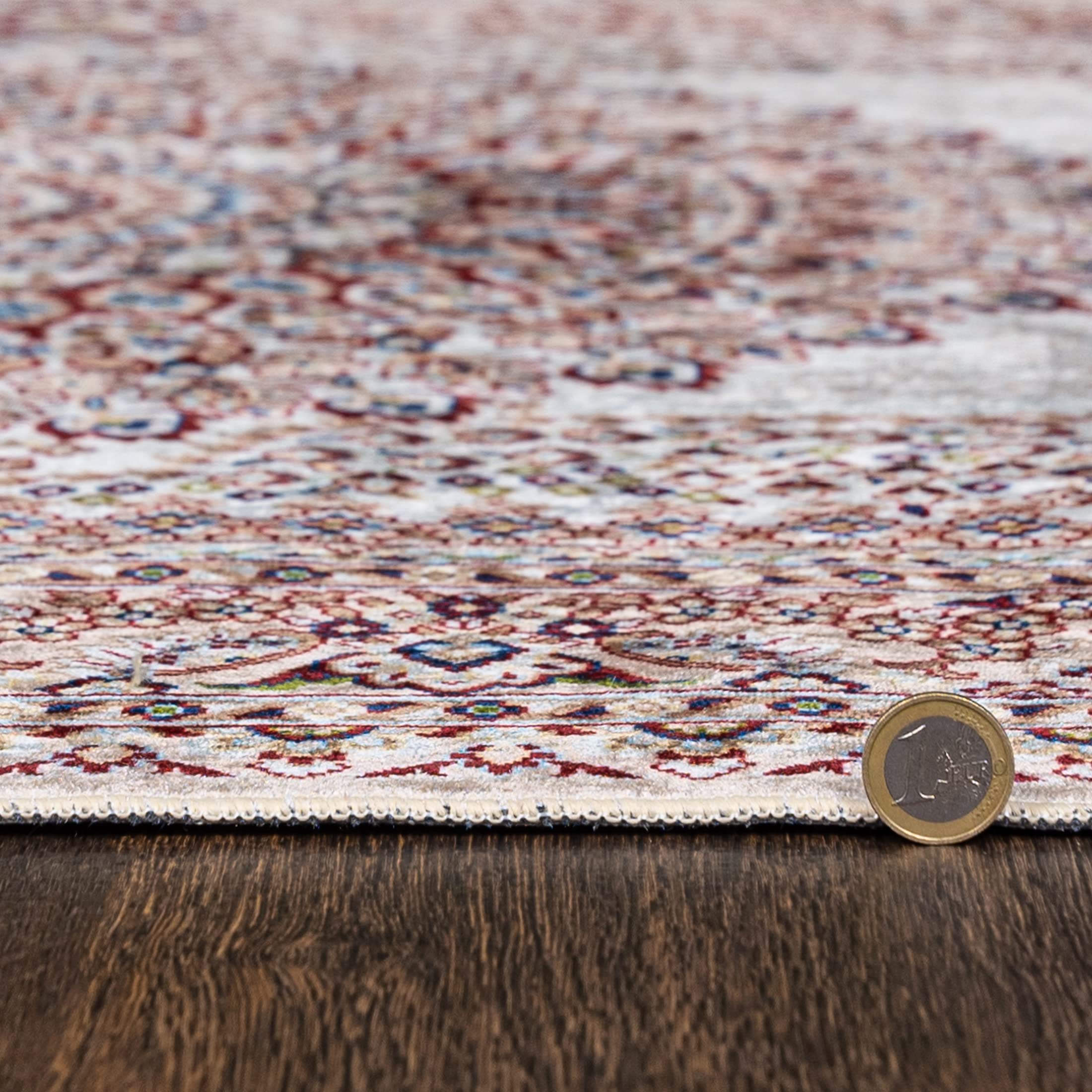 Mazovia Alfombra Salón 80x150cm Crema Clásico con Estilo Antideslizante