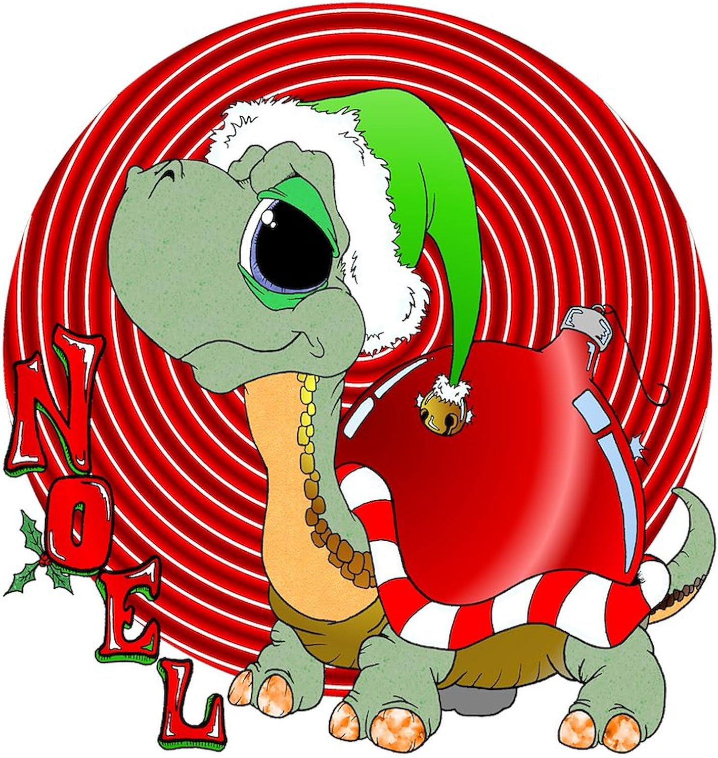 CafePress Noel Turtle Pajamas Women's Novelty Cotton Pajama Set, Comfortable PJ Sleepwear