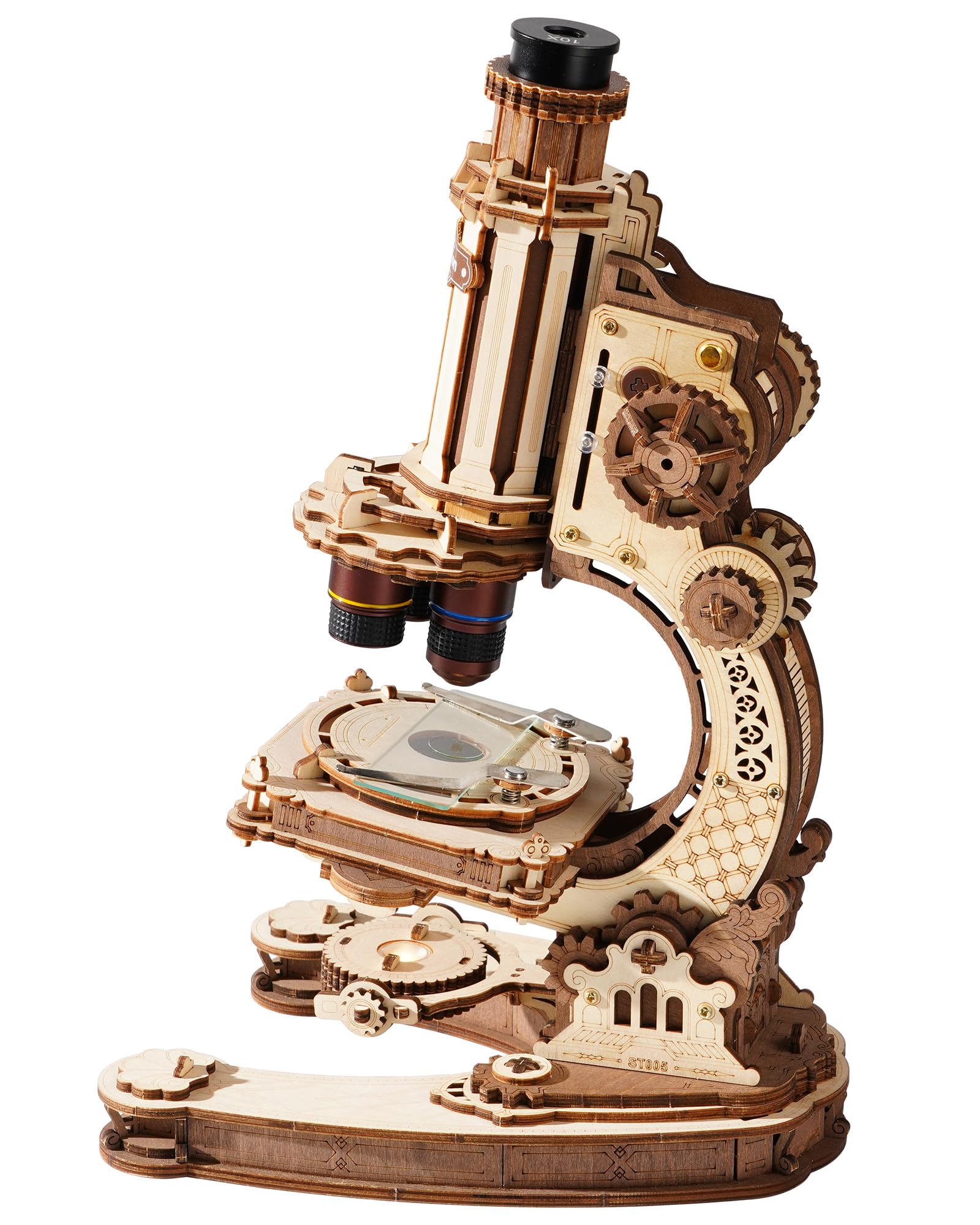 ROKR Mechanical Model Building Kit Real Working Microscope ST005