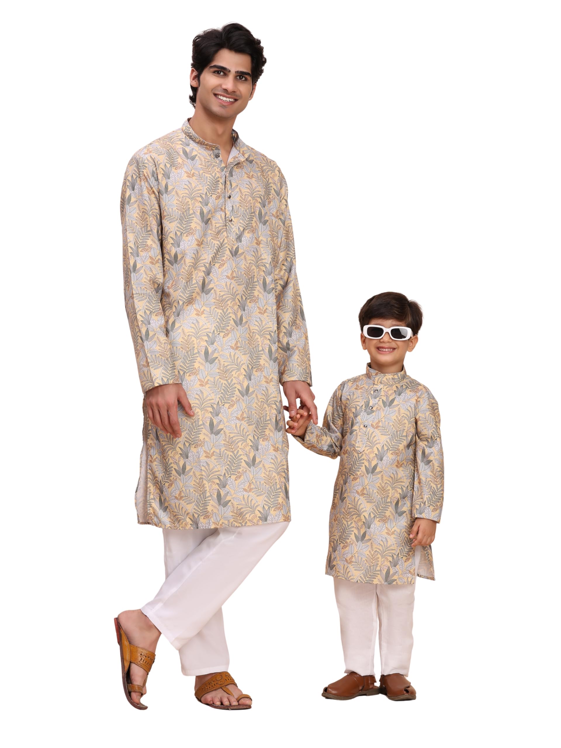 pro-ethic style developer Heavy Cotton Father And Son Matching Dress Printed Kurta and Pajama Set Ethnic Wear (Combo) B-129-picture-8