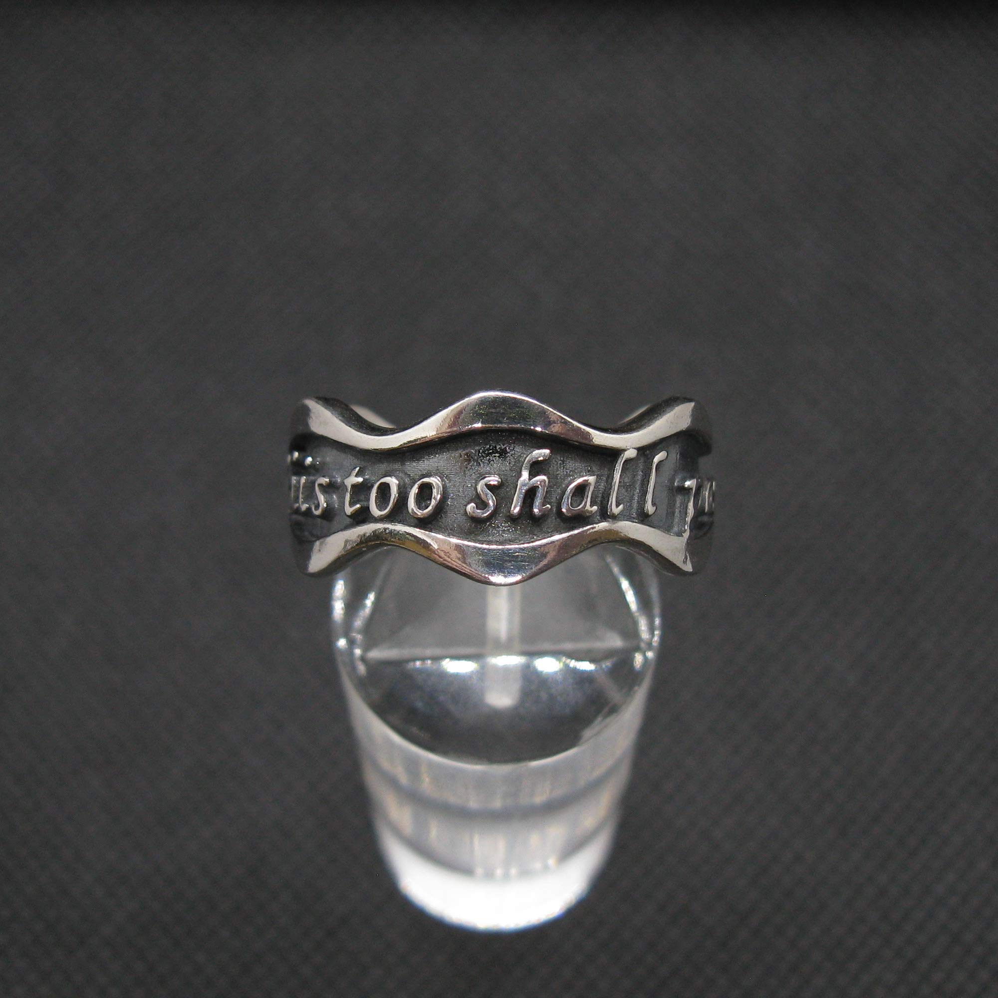 Sterling Silber Ring Wellenband Solide 925 This Too Shall Pass R002085 EMPRESS