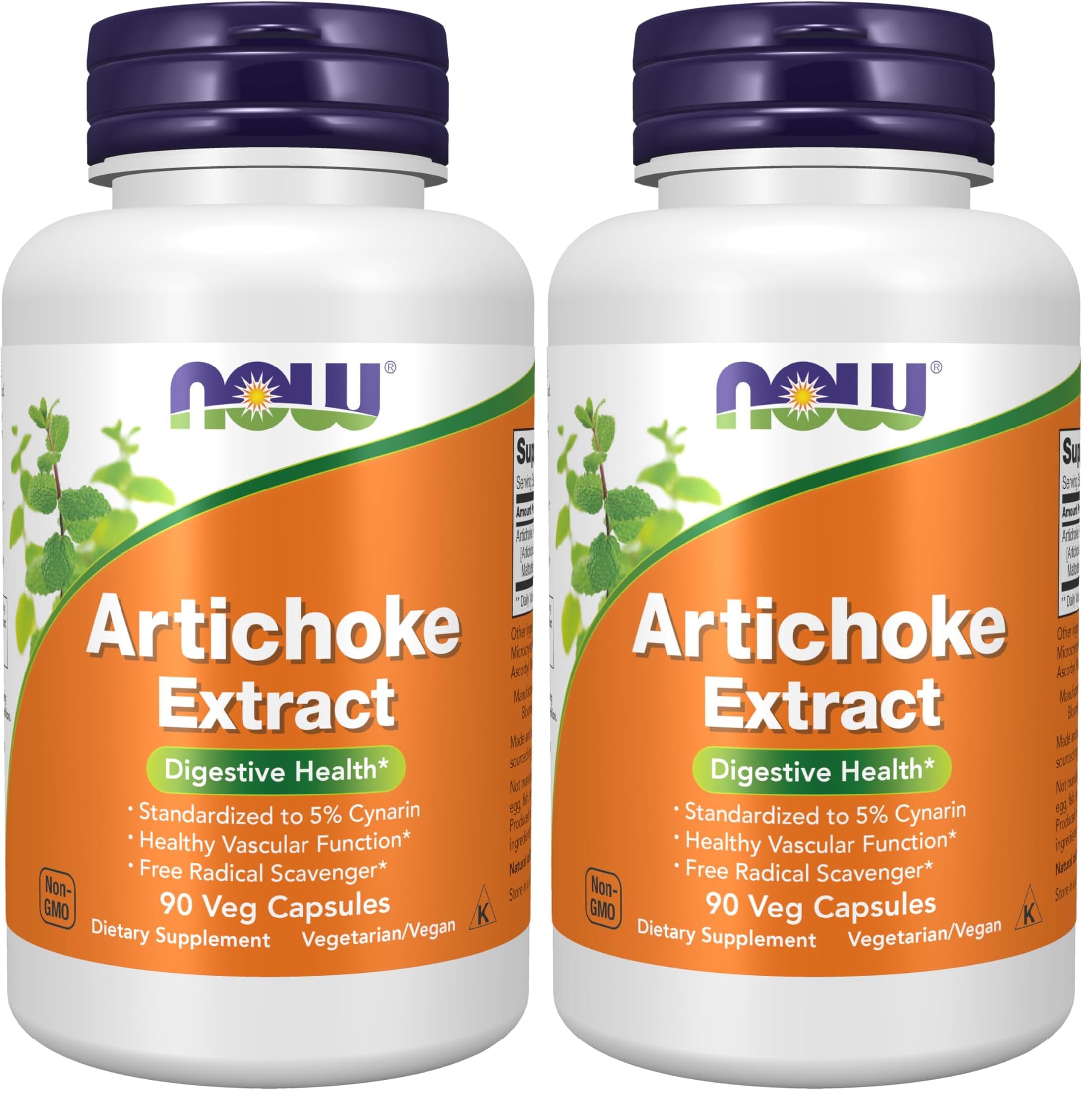 NOW Foods Artichoke Extract 450mg,Veg-Capsules,90-Count,(Pack of 2) 90 Count (Pack of 2)