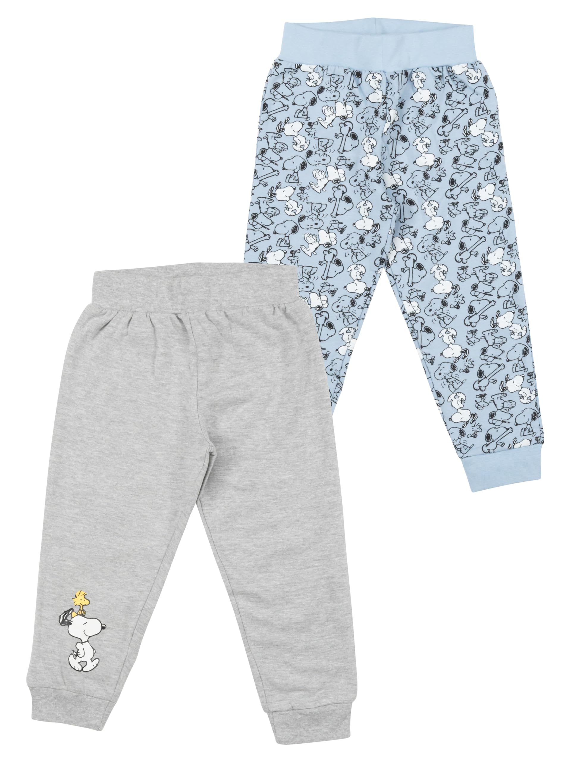 United Labels The Peanuts Snoopy Baby Jogging Bottoms for Boys - Sweat Trousers Baby Trousers Baby Clothing Grey/Blue (Pack of 2), grey / blue, 86-92
