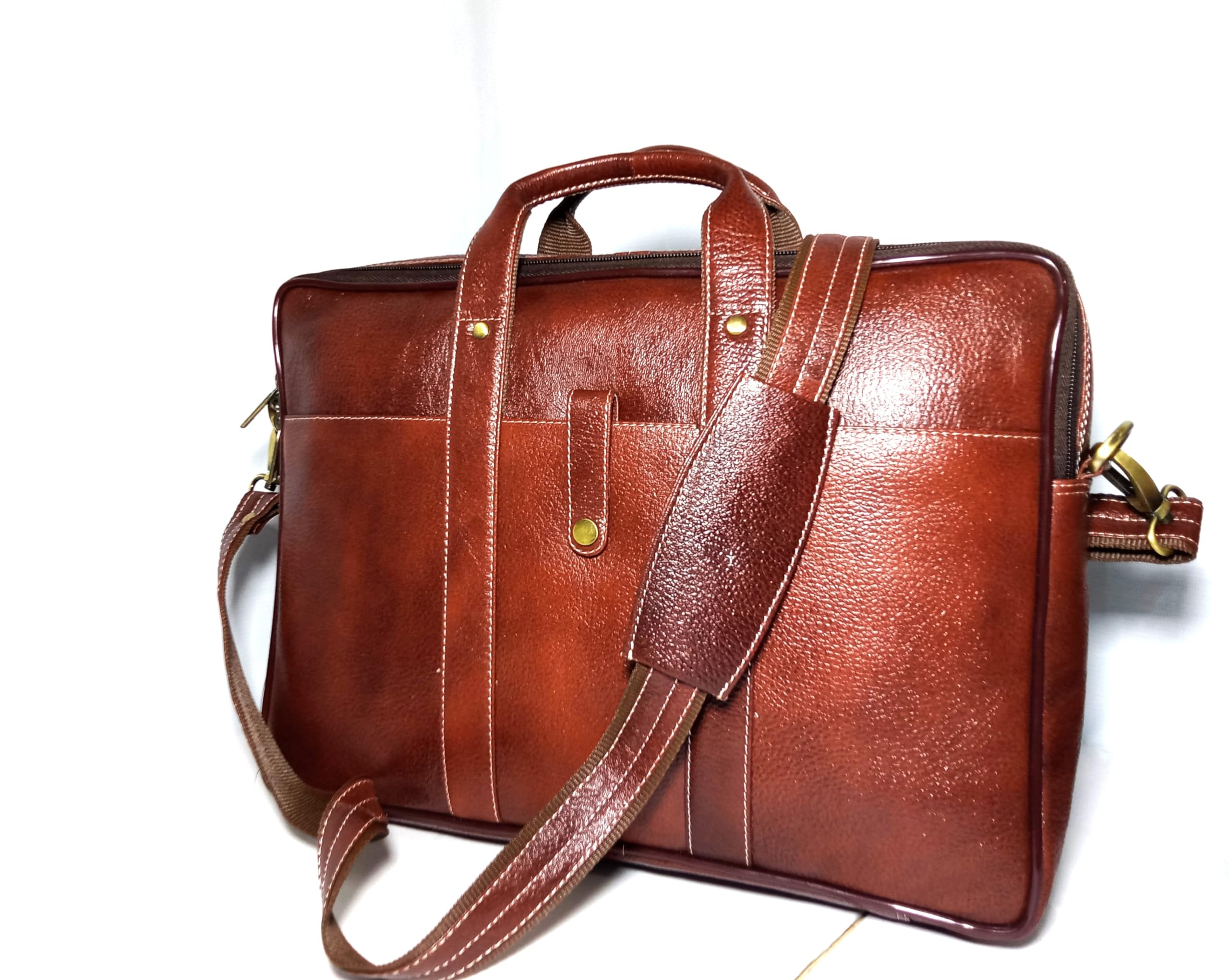 Pure Leather Laptop Bag for Men |Office Bag for Men, Brown | Office Guy shoulder bag |Fits Upto 15 Inch Laptop Bag/MacBook |Crossbody Laptop bag (B0CPM6BG3W) Amazon Price History, Amazon Price Tracker