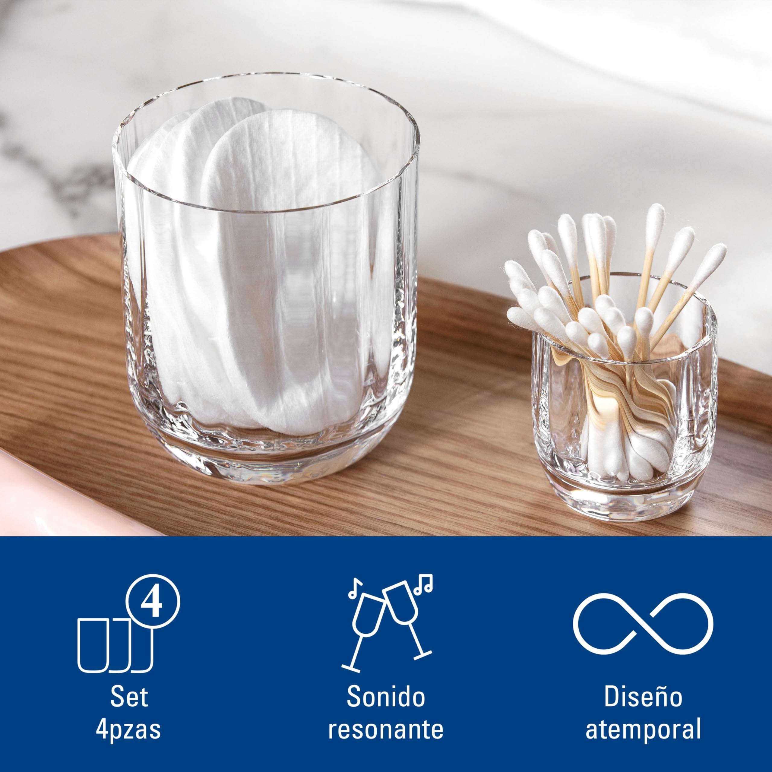 Villeroy & Boch – Rose Garden Vaso Juego De 4 Claro, Apto Para Lavavajillas, Vasos De Agua De Cristal, Set Vasos, Copas De Agua, Vidrio De Cristal