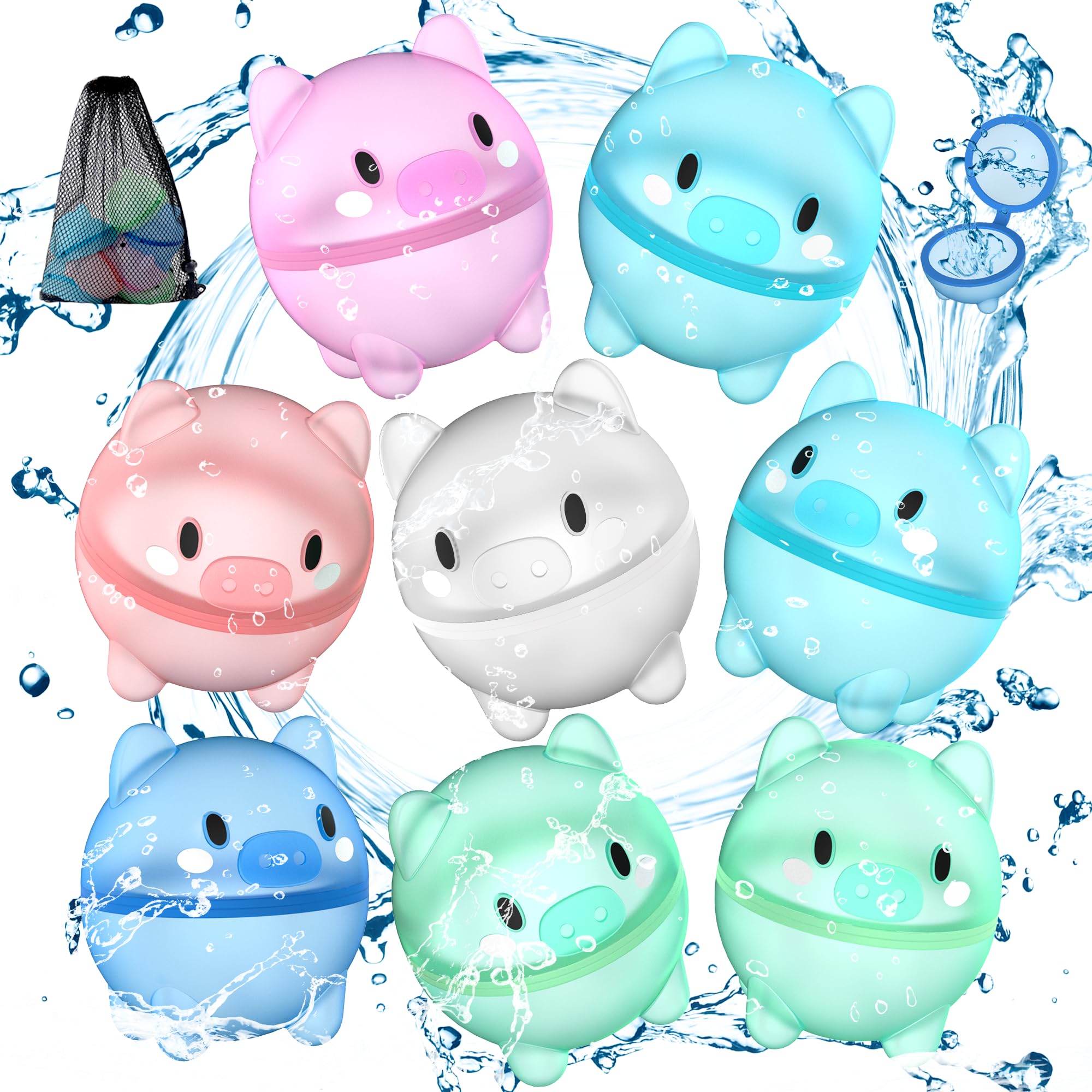 DBPBToU Reusable Water Balloons for Kids Water Bombs for Kids and Adults Swimming Pools