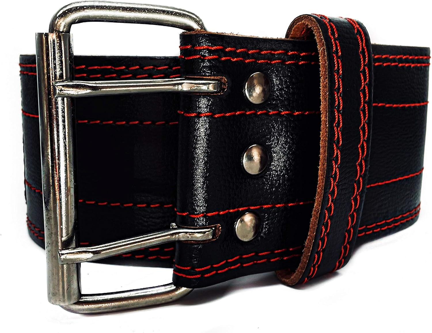 DreamCut Arsa Fitness Weightlifting Belt RedSkull 2.0 with Buckle, Double prongs, for Powerlifting, Weightlifting, and deadlifting. Crossfit Mens and Womens : Sports & Outdoors