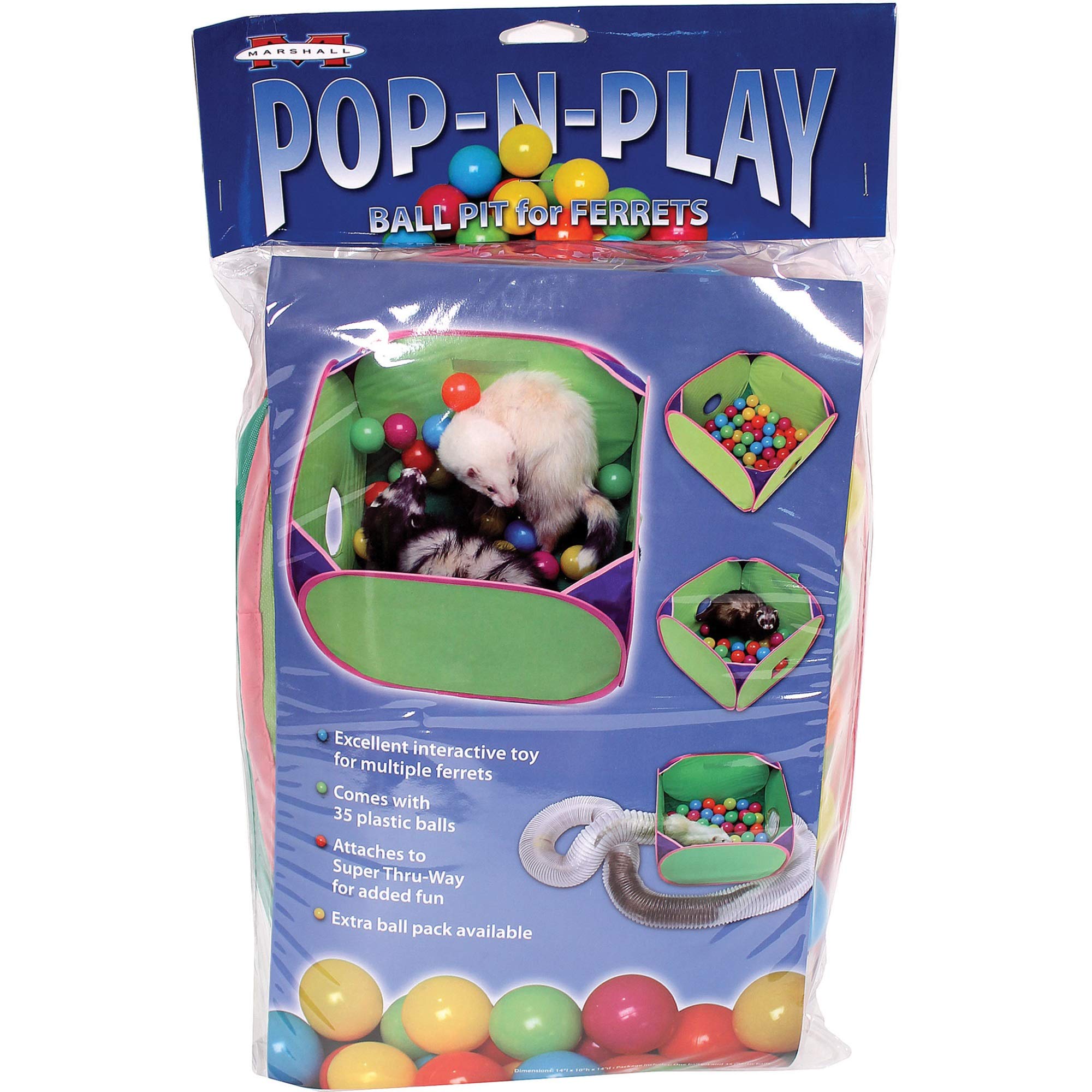 Marshall Pet Products (2 Packages Pop-N-Play Ball - Each Package Contains 15 Balls
