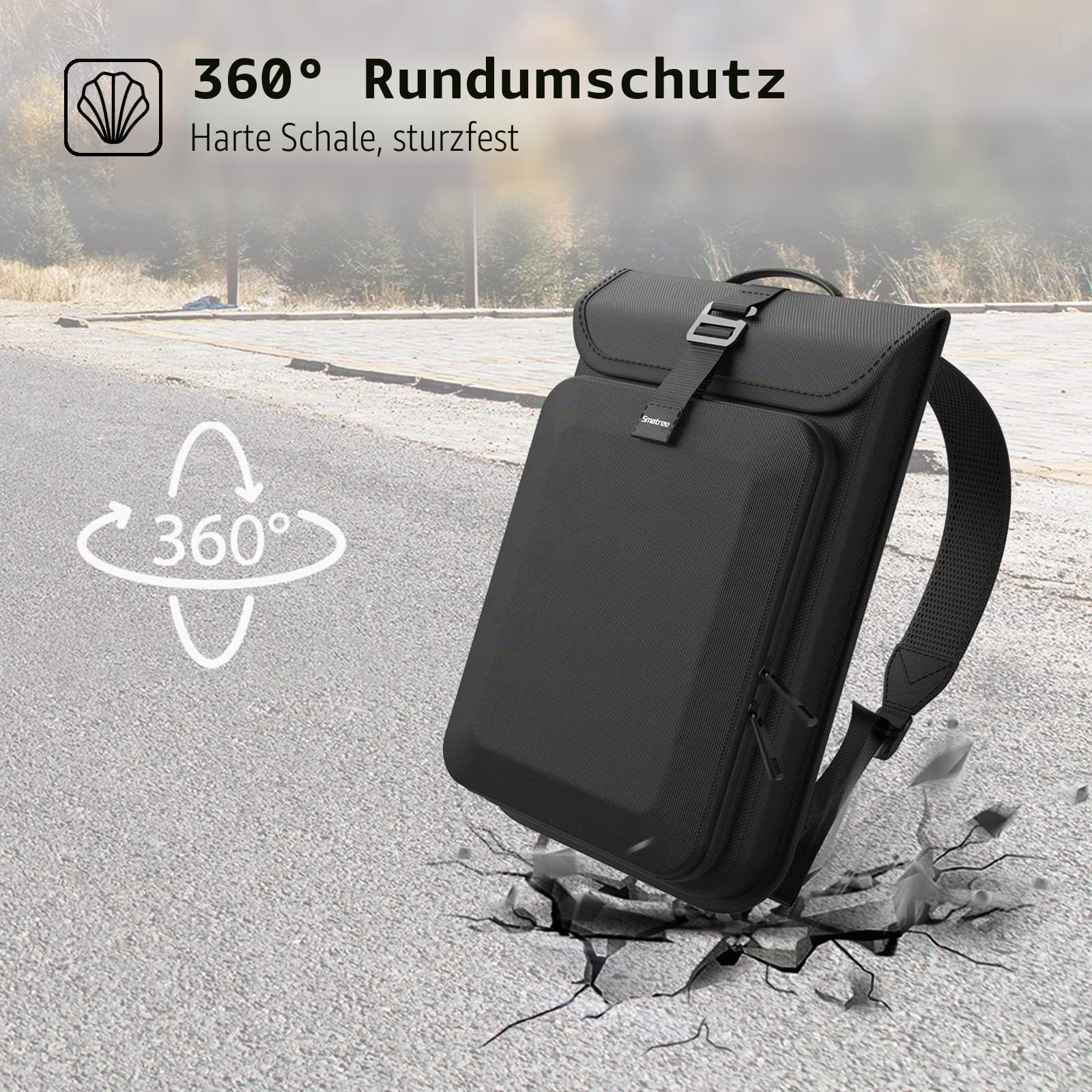 Smatree 15,6Zoll Laptop Rucksack Business, Reise Laptop Tasche Kompatibel mit 15,6-16zoll Samsung Galaxy Book3 360/Book3 pro/Book3 ultra/Book3 pro 360/Book2 Pro 360 Rucksack, Schwarz