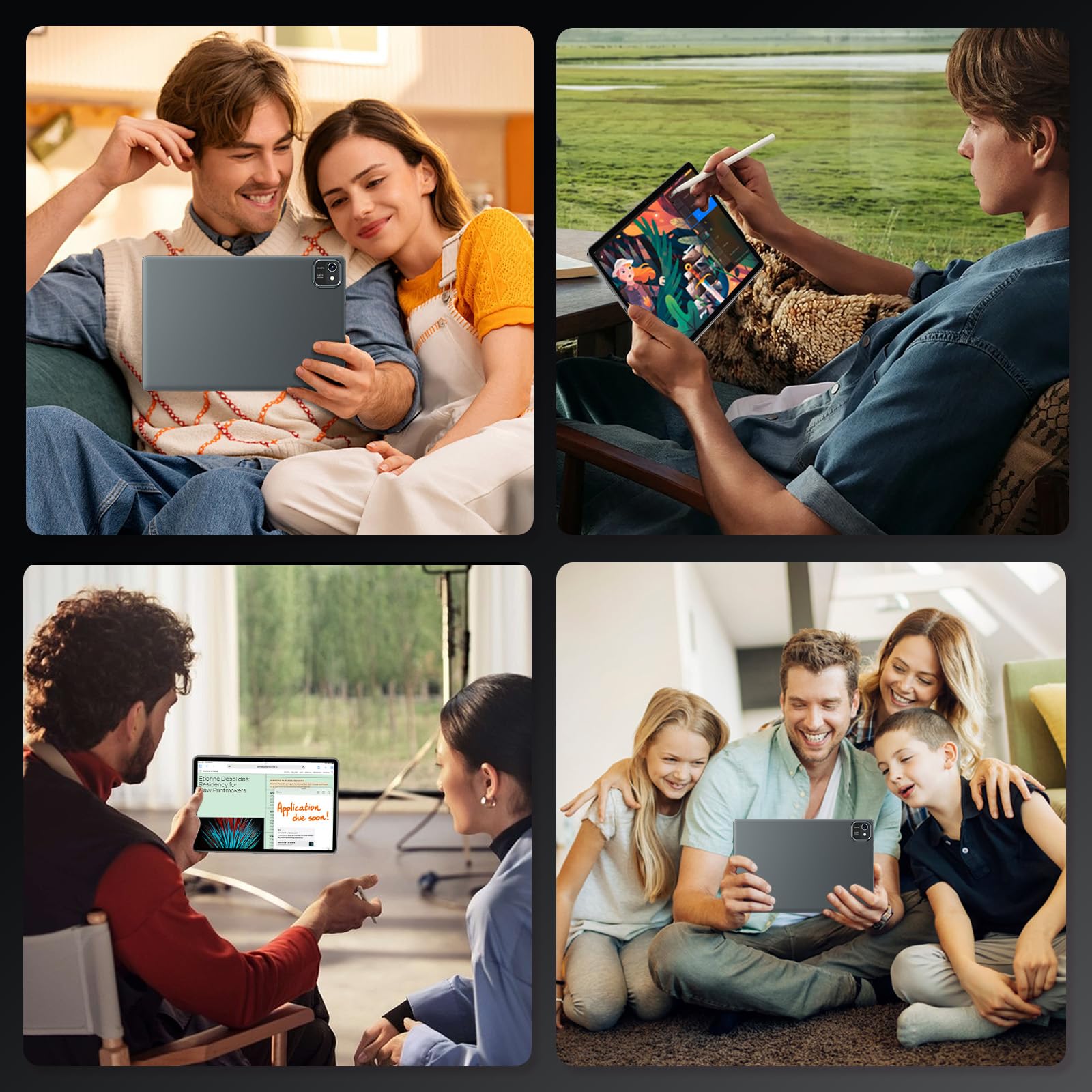 Tablet 10 inch Android 13 Tablets, 6GB RAM 64GB ROM, Quad-Core Processor, 1280x800 LCD Touch Screen, WiFi, GMS, Dual Camera, Bluetooth, 6000mAh Battery