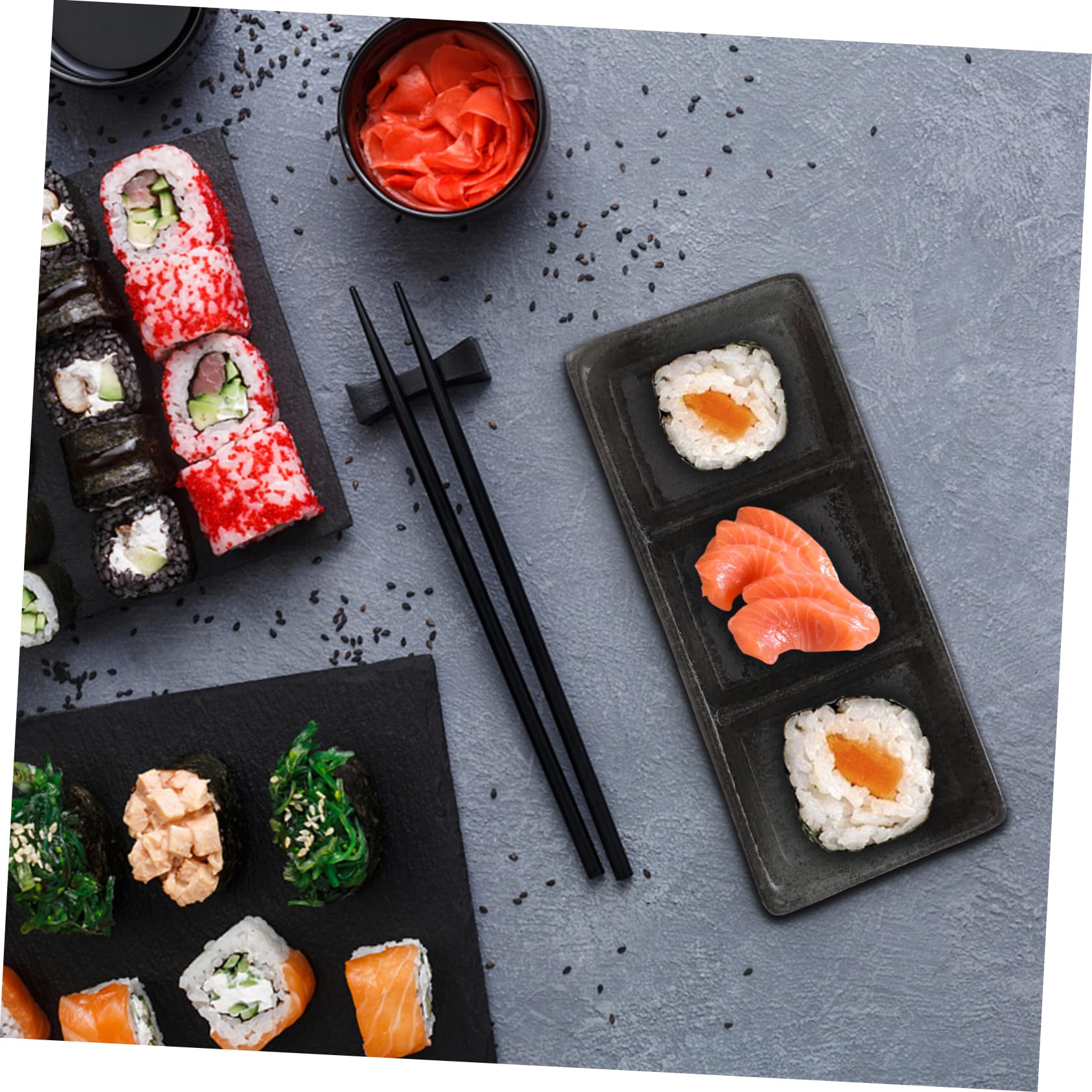 GRIRIW 1pc Seasoning Dish Appetizer Serving Tray Spice Plates Condiments Ramekin Sauce Dipping Bowls Seasoning Bowl Fruit Trays Trim Tray Decorative Serving Tray Kitchen Snack Ceramics