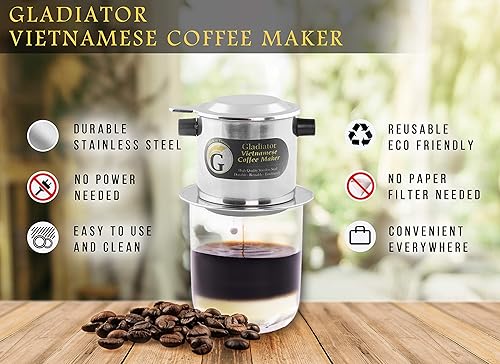 Miniatura 3 de Juego de filtros para cafetera vietnamita, filtros de café estilo prensa francesa, gotero para verter sobre café, cafeteras portátiles, prensa de