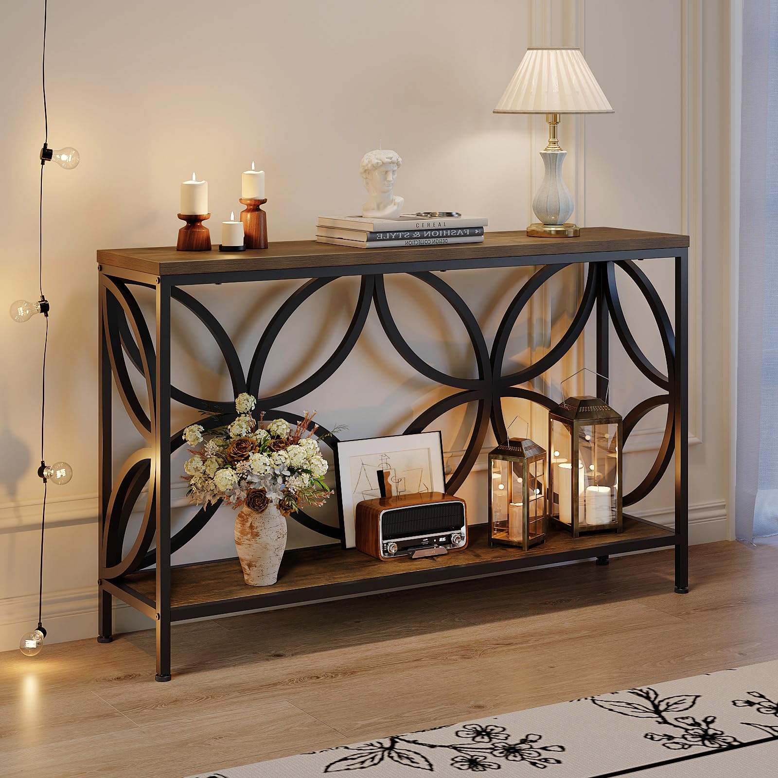 Amazon.com: GiftGo Narrow Sofa Table 47.2 Inch, Industrial