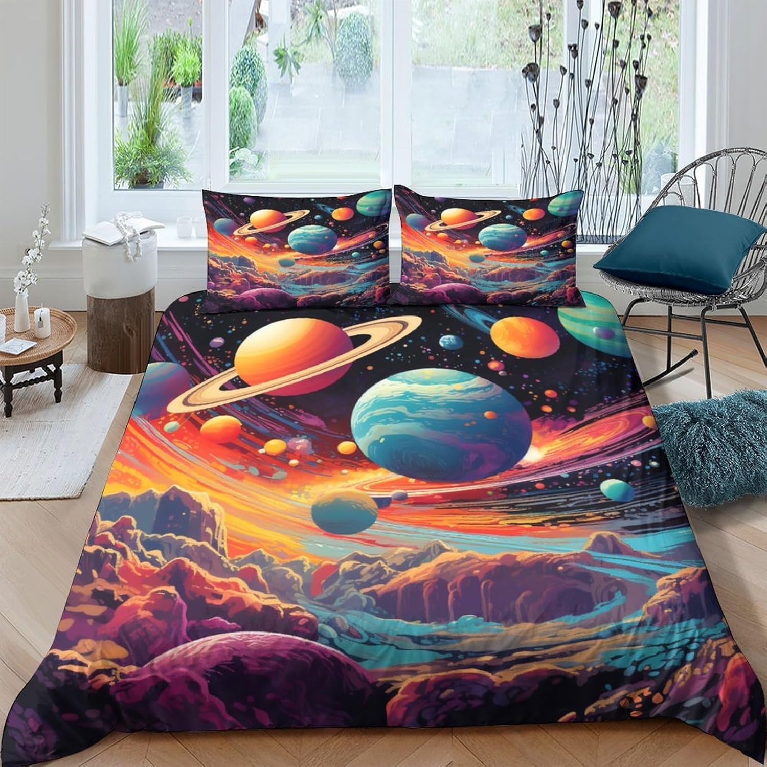 Housse de couette 3 pièces univers fantastique motif 3D