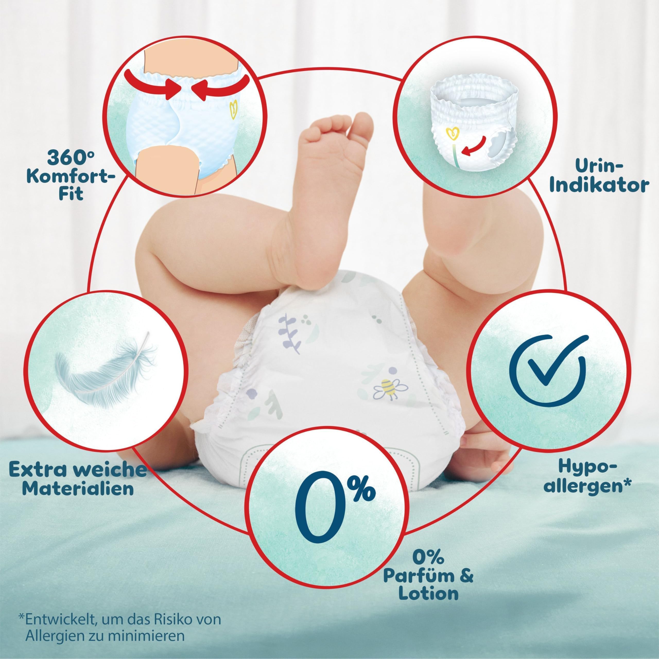 Pampers Harmonie Pants Größe 5 144 Windeln 12kg-17kg 360° Komfort-Fit