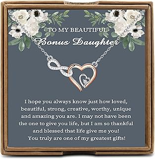 Bonus Daughter Gift From Step Mom Dad, To My Stepdaughter Necklace, Stepdaughter Gift From Stepmom Stepdad, Adopted Daughter Birthday Gift