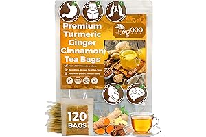 120 Bags Premium Turmeric Ginger Cinnamon Tea: The Perfect Tea Ritual for Guys!