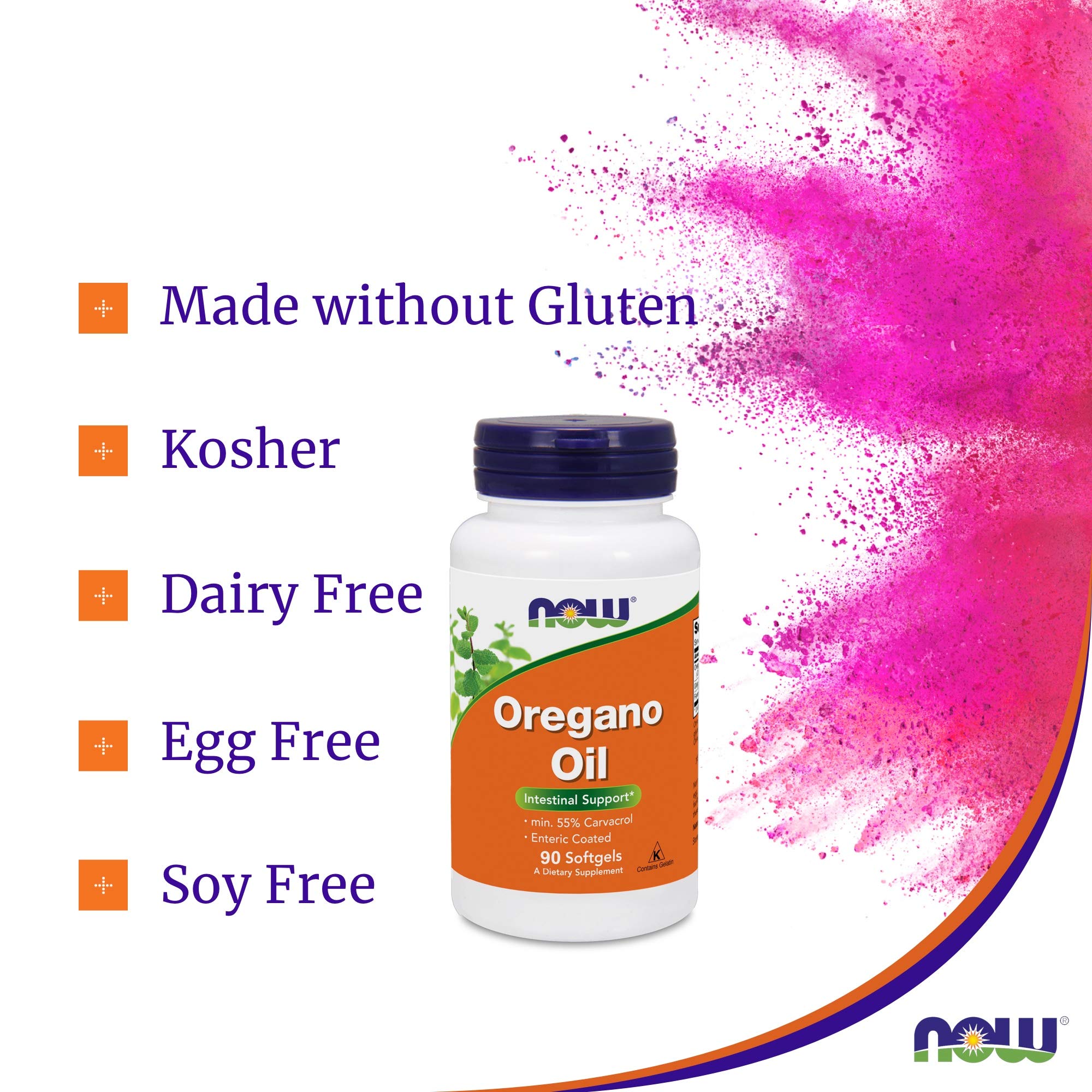 NOW Foods Oregano Oil (Minimum 55% Carvacrol) – 181mg, 180 Softgels – High Potency Digestive Support Supplement, Promotes Gut Health - Kosher - 180 Servings — Amazon image 6