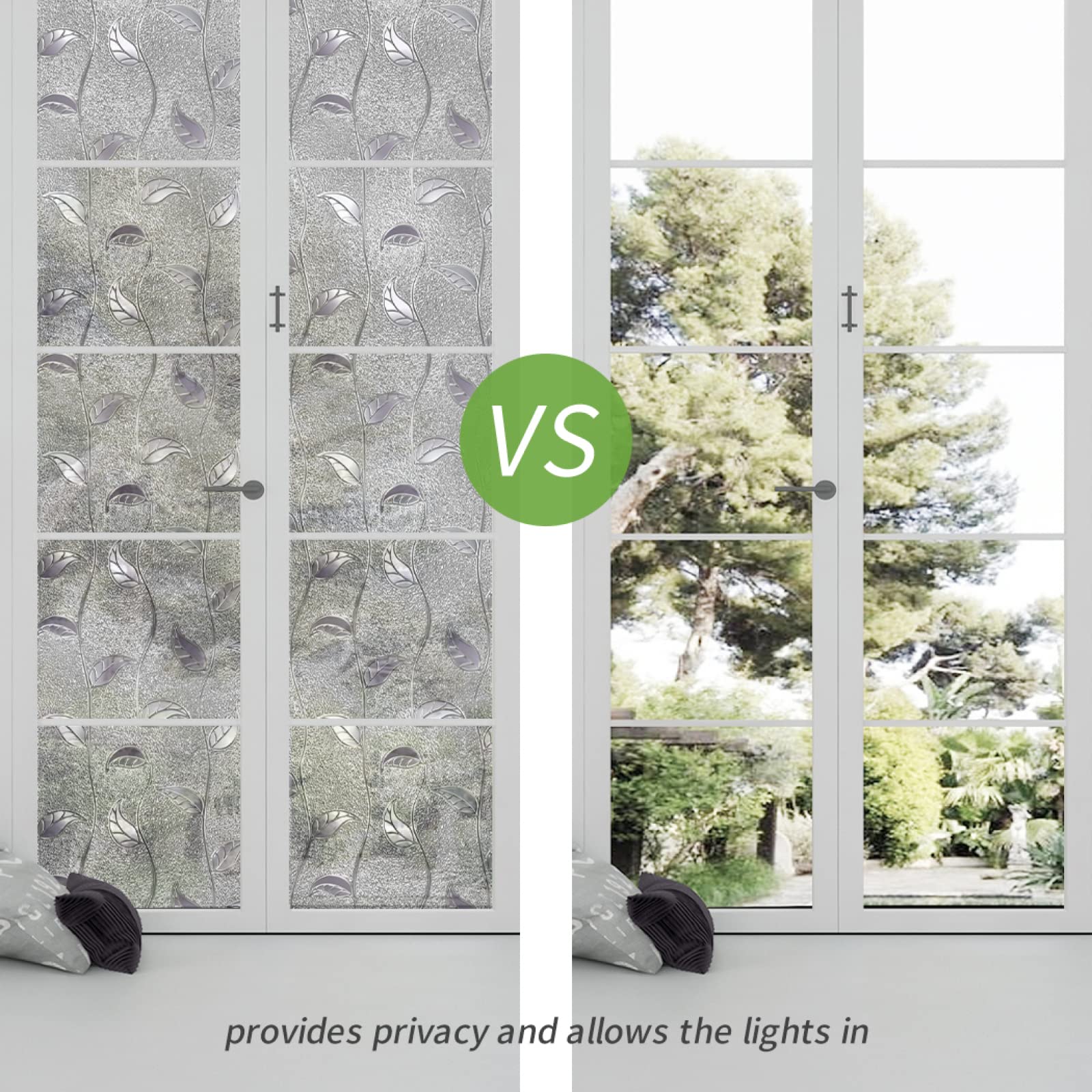 Pellicola per vetri oscurante,Pellicola privacy finestre,anti-peeping,Autoadesive,Anti-UV,Lascia ,Ideale per Ufficio Camera da Letto Sala(60cmx200cm)