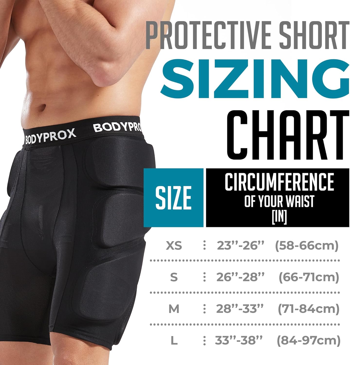 Bodyprox Protective Padded Shorts for Snowboard,Skate and Ski,3D Protection for Hip,Butt and Tailbone - Image 2