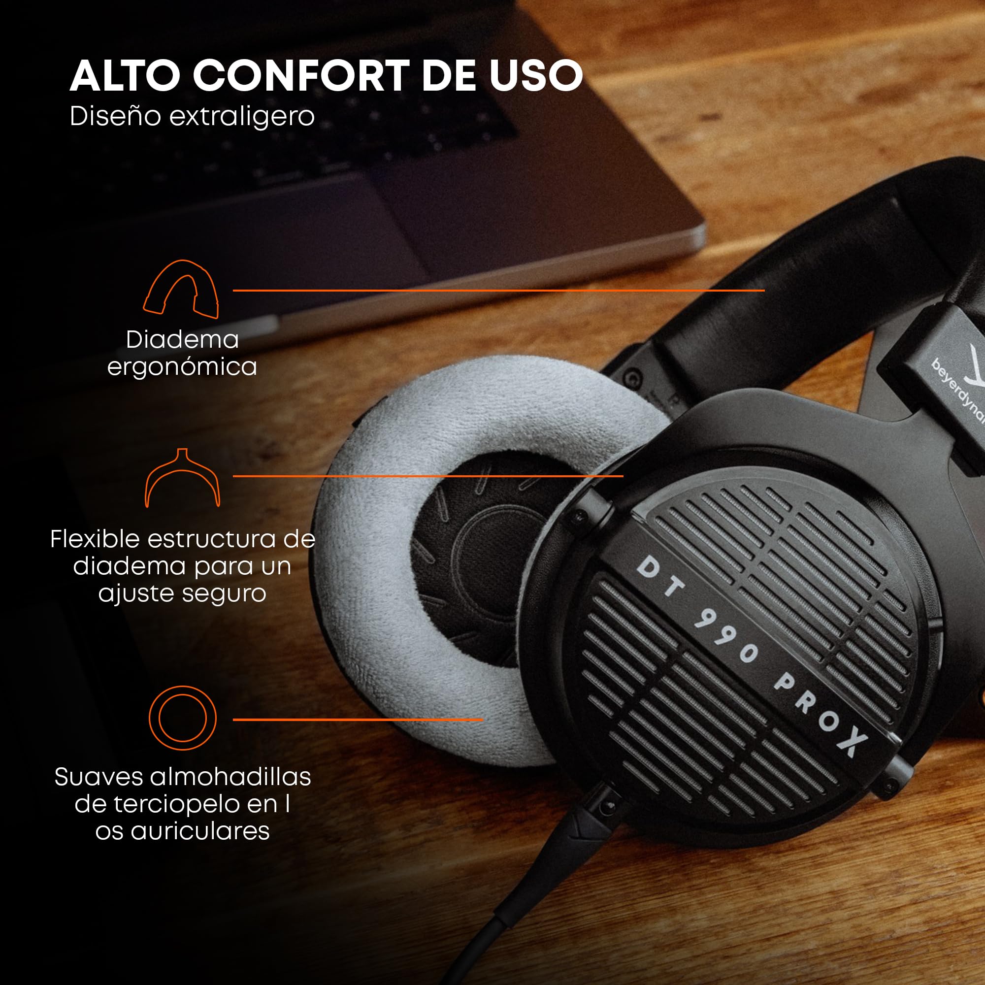 beyerdynamic DT 990 Pro X Auriculares de Estudio Abiertos, para Escucha y edición críticas (Abiertos)