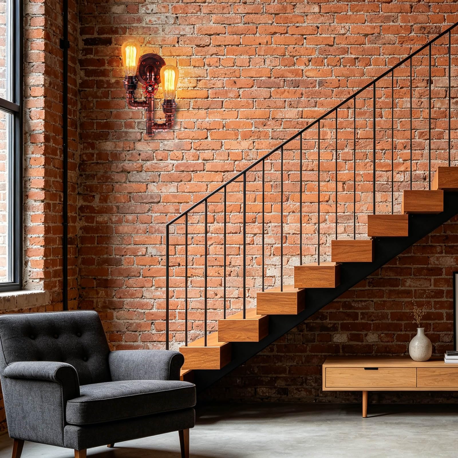 KAWELL Kreative Vintage Kerze Wandleuchte Industrielle Retro Wandlampe