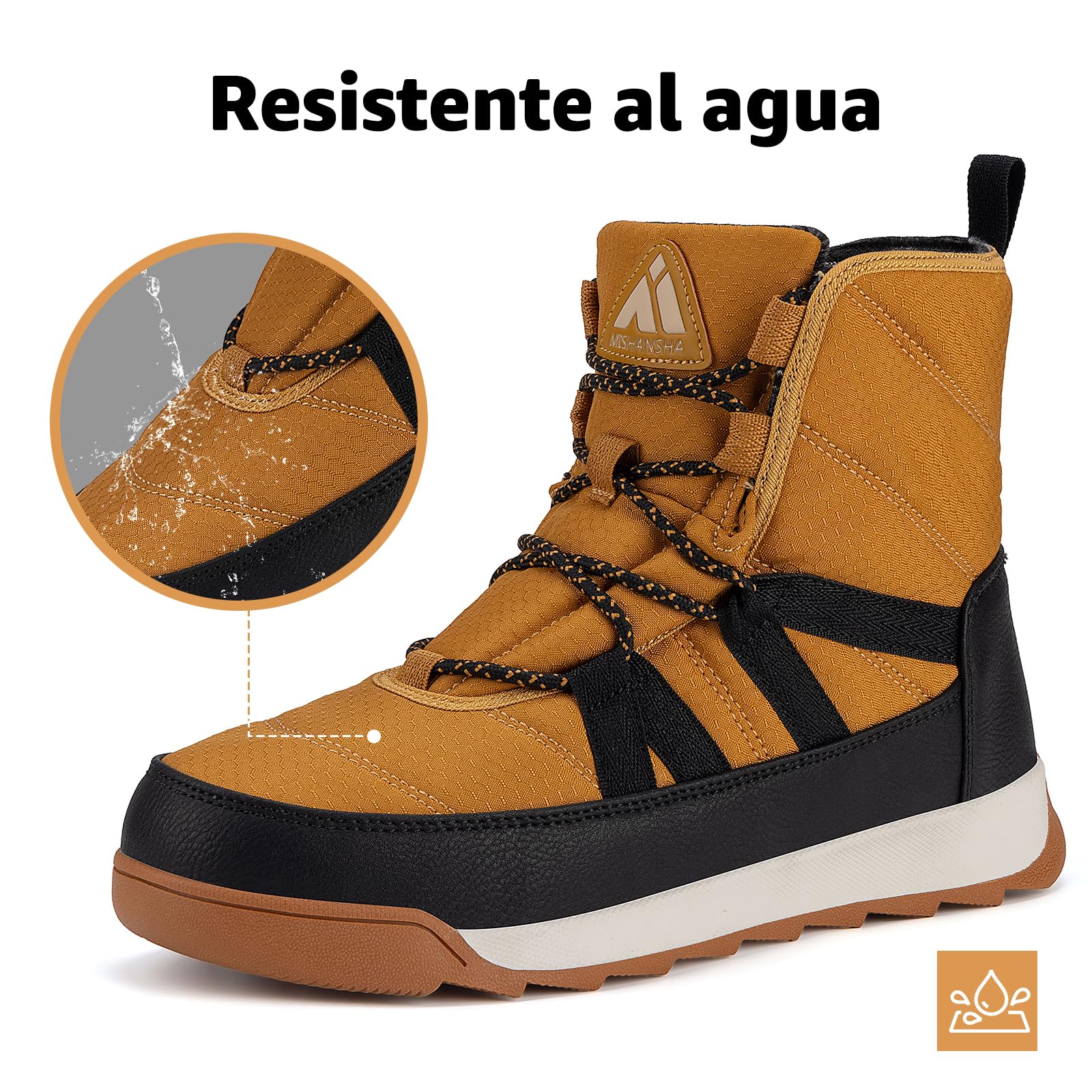 Mishansha Botas Nieve Mujer Cómodas Antideslizante Gr.36-42 | Invierno, Calientes, Ligeros, Flexible, Al Aire Libre, Casual, Caminar, Acampada, Exteriores