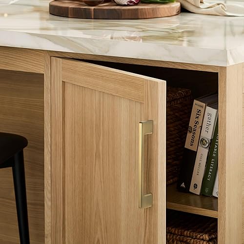 Miniatura 5 de TUNNY Paquete de 10 manijas clásicas de gabinete de 3 pulgadas2.992 in de distancia entre tornillos de bronce champán, manijas de hardware para