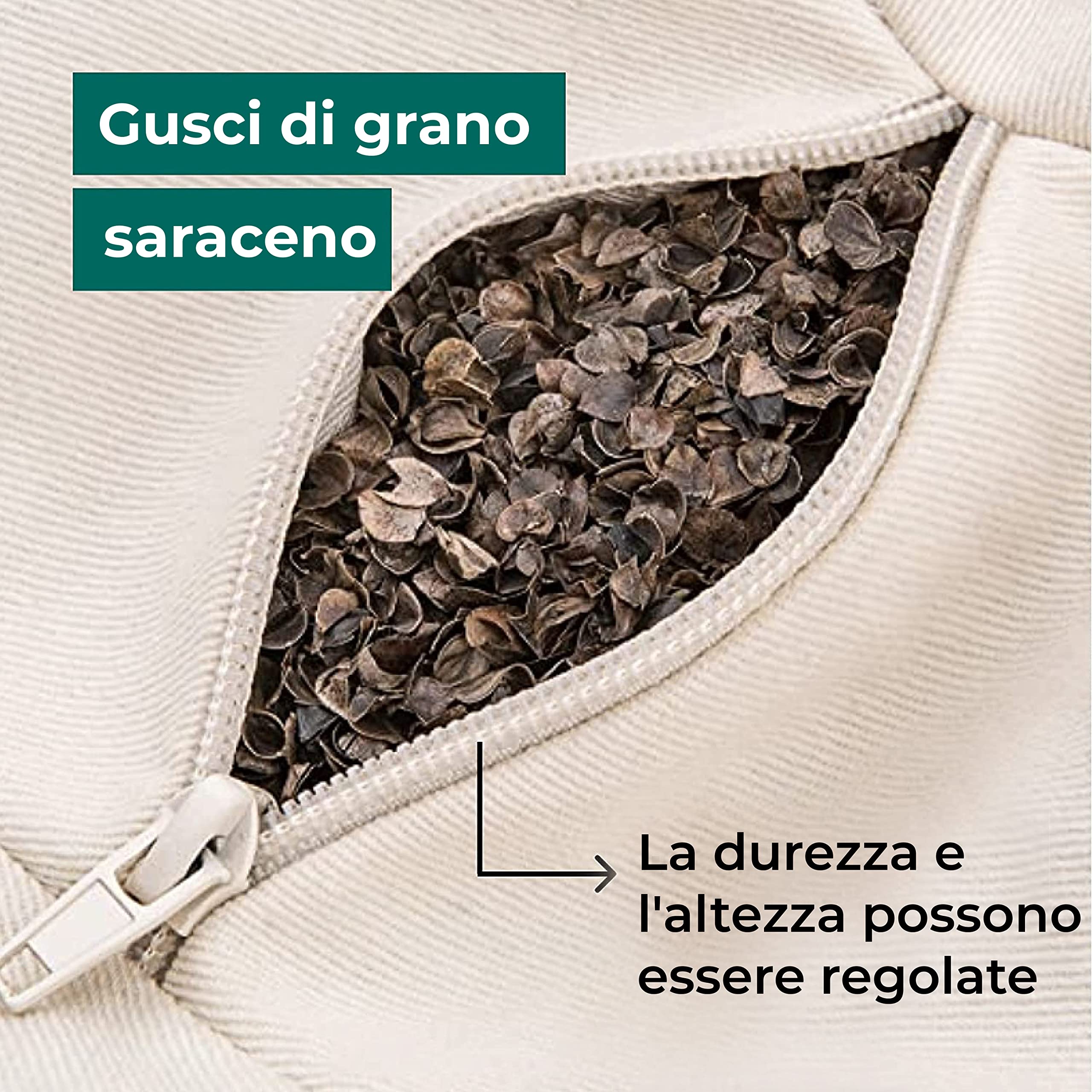 Present Mind - Cuscino rotondo da meditazione, lavabile, con imbottitura in grano saraceno, altezza di seduta di 16 cm