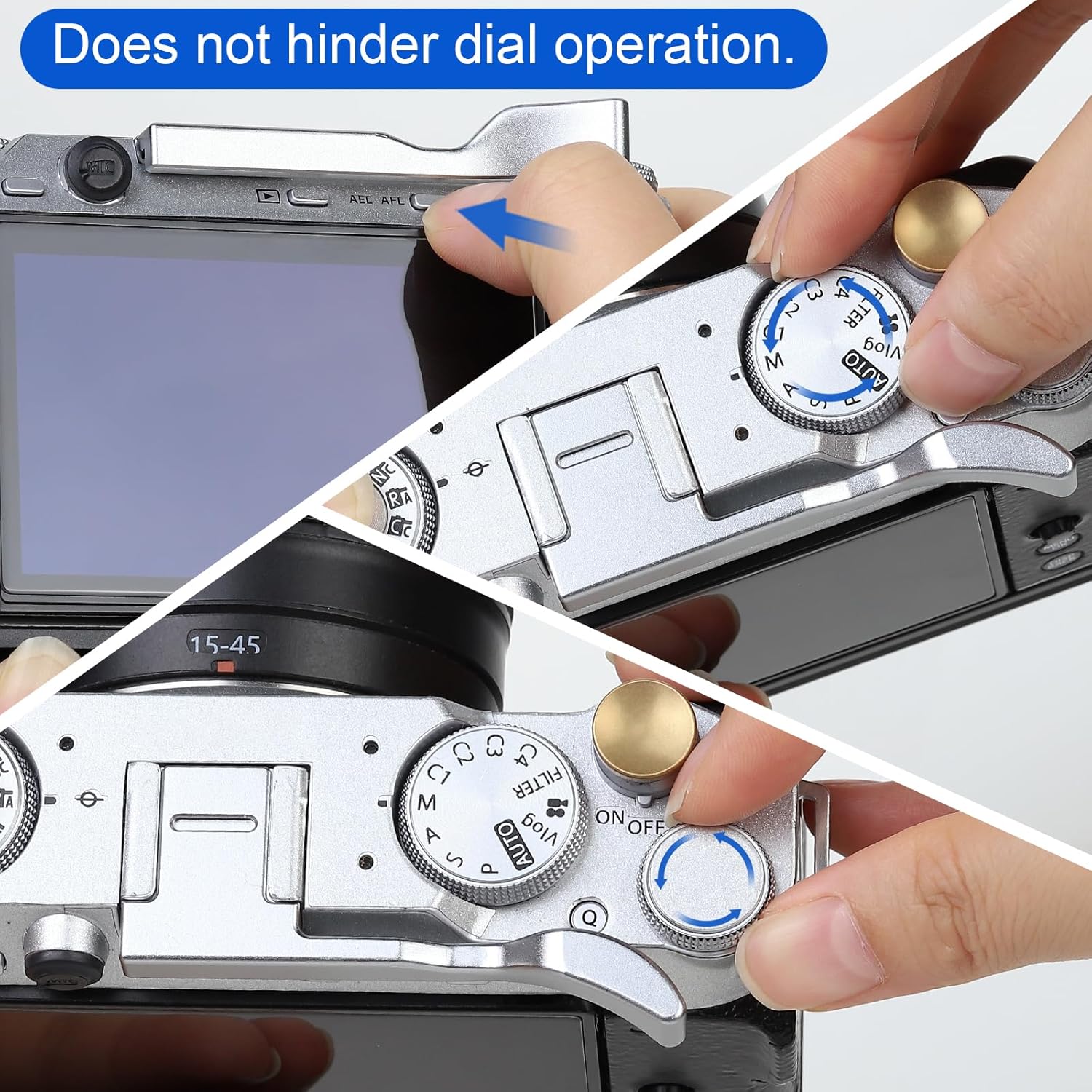 Haoge Metal Thumb Up Grip for Fujifilm X-M5 Camera Digital Accessories xm5 Hot Shoe Thumb Up Rest Support Handgrip Silver THB-XM5S - Image 5