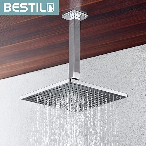 Miniatura 10 de BESTILL Brazo de ducha y brida de 16 pulgadas, color dorado cepillado