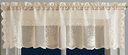 Miniatura 7 de WARM HOME DESIGNS El juego de 3 cortinas blancas para ventana de cocina incluye 2 cortinas de 36 pulgadas y cenefa de cocina Juego de cortinas de